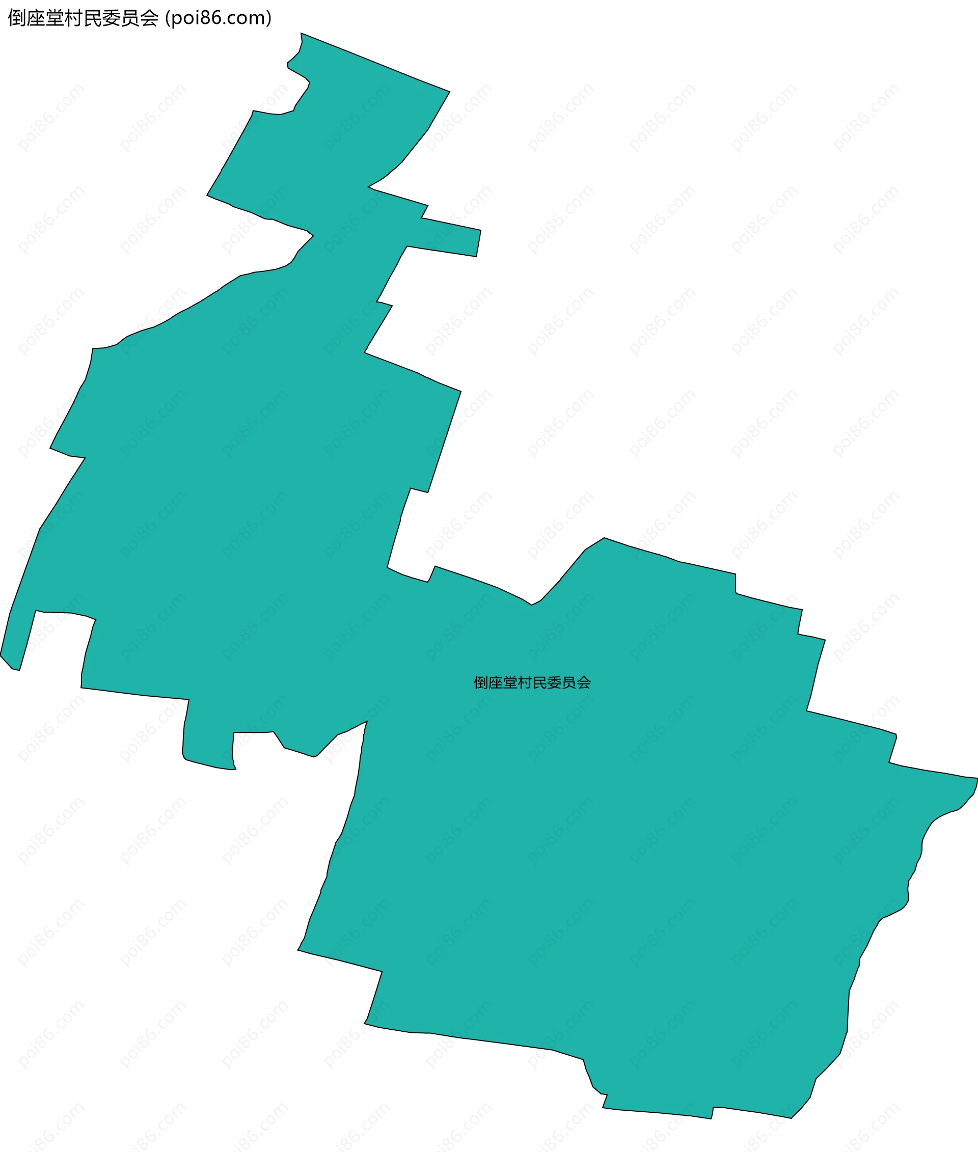 倒座堂村民委员会边界地图