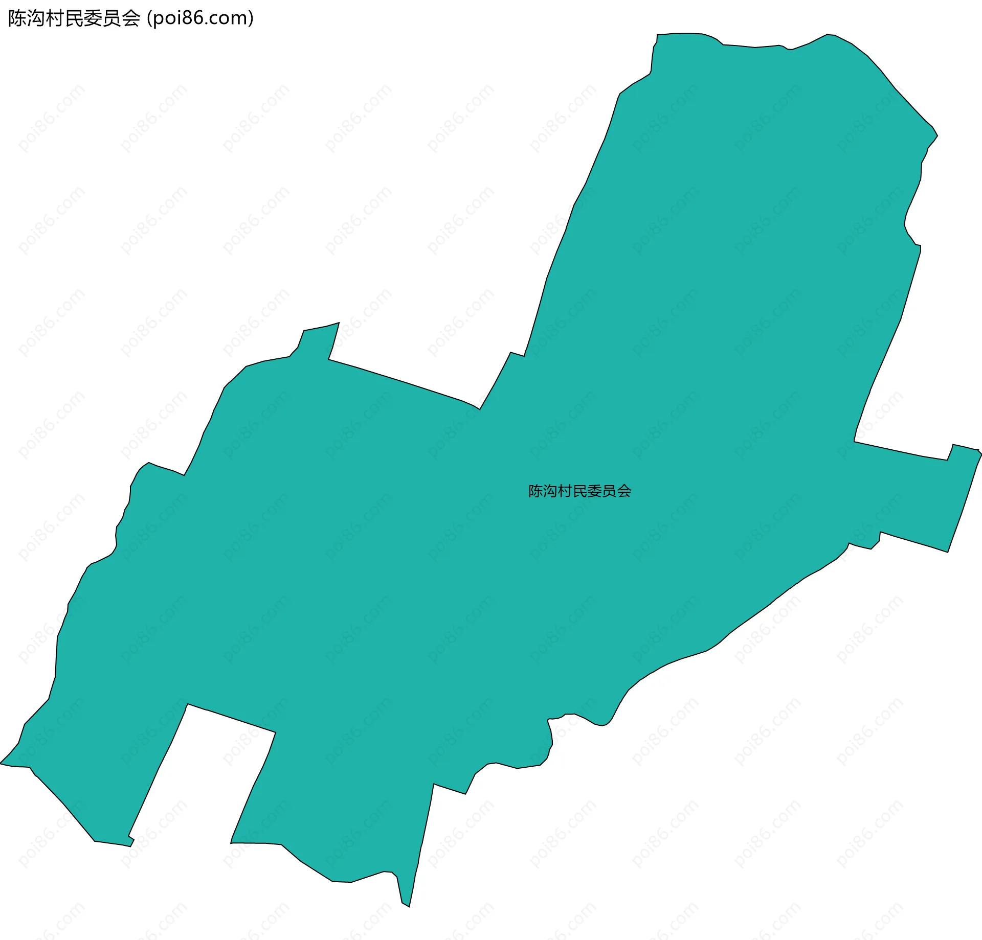 陈沟村民委员会边界地图