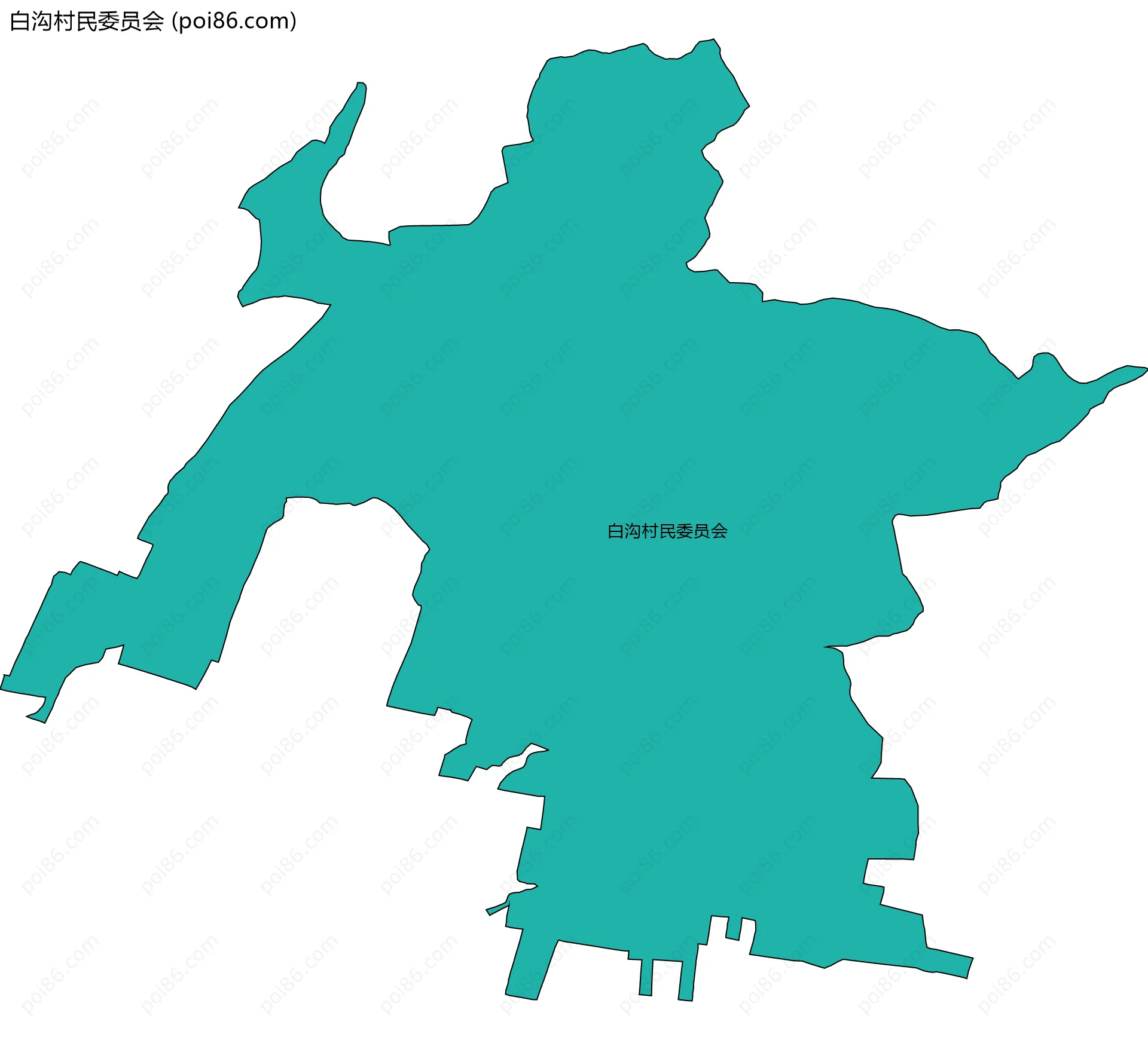 白沟村民委员会边界地图