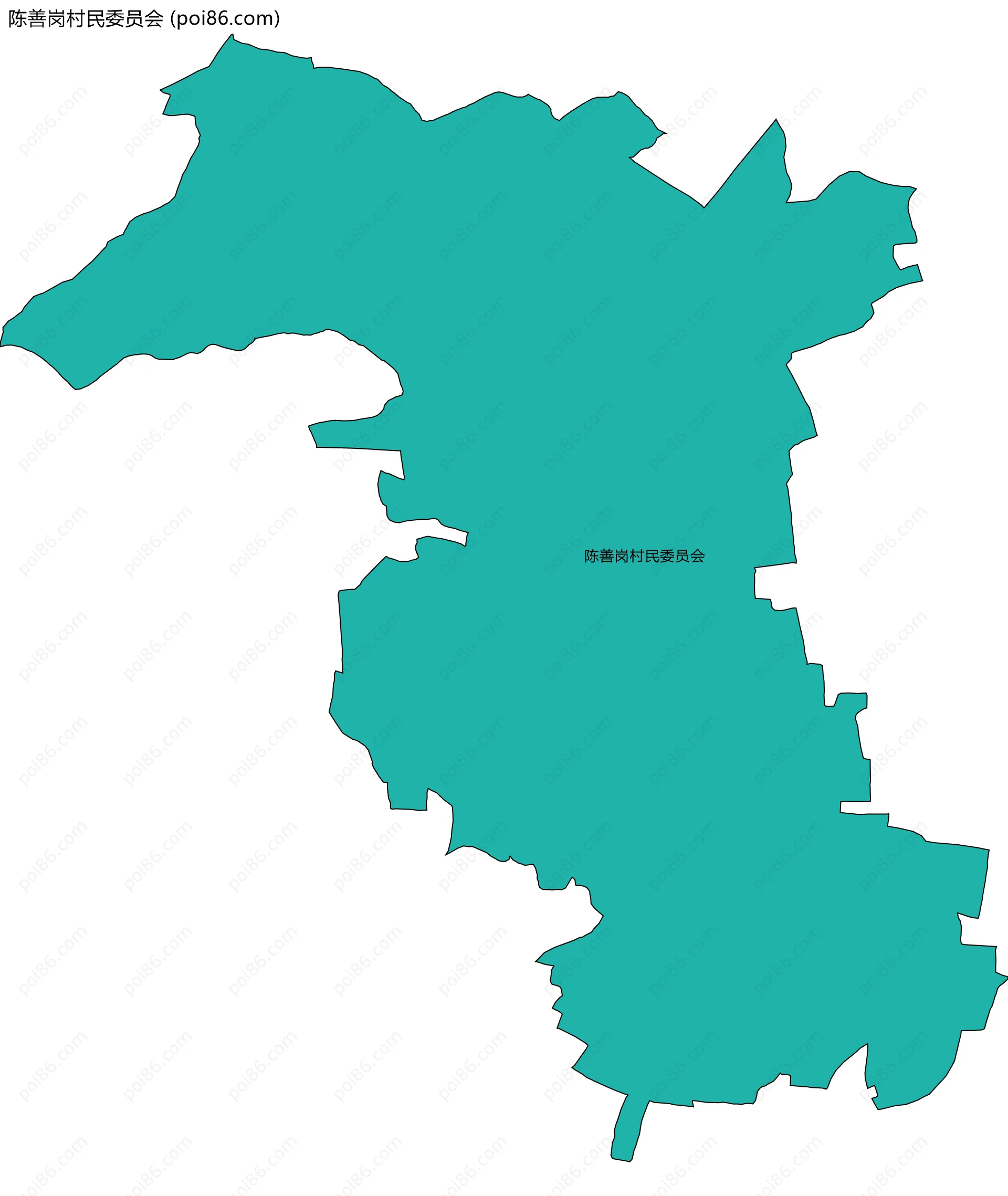 陈善岗村民委员会边界地图