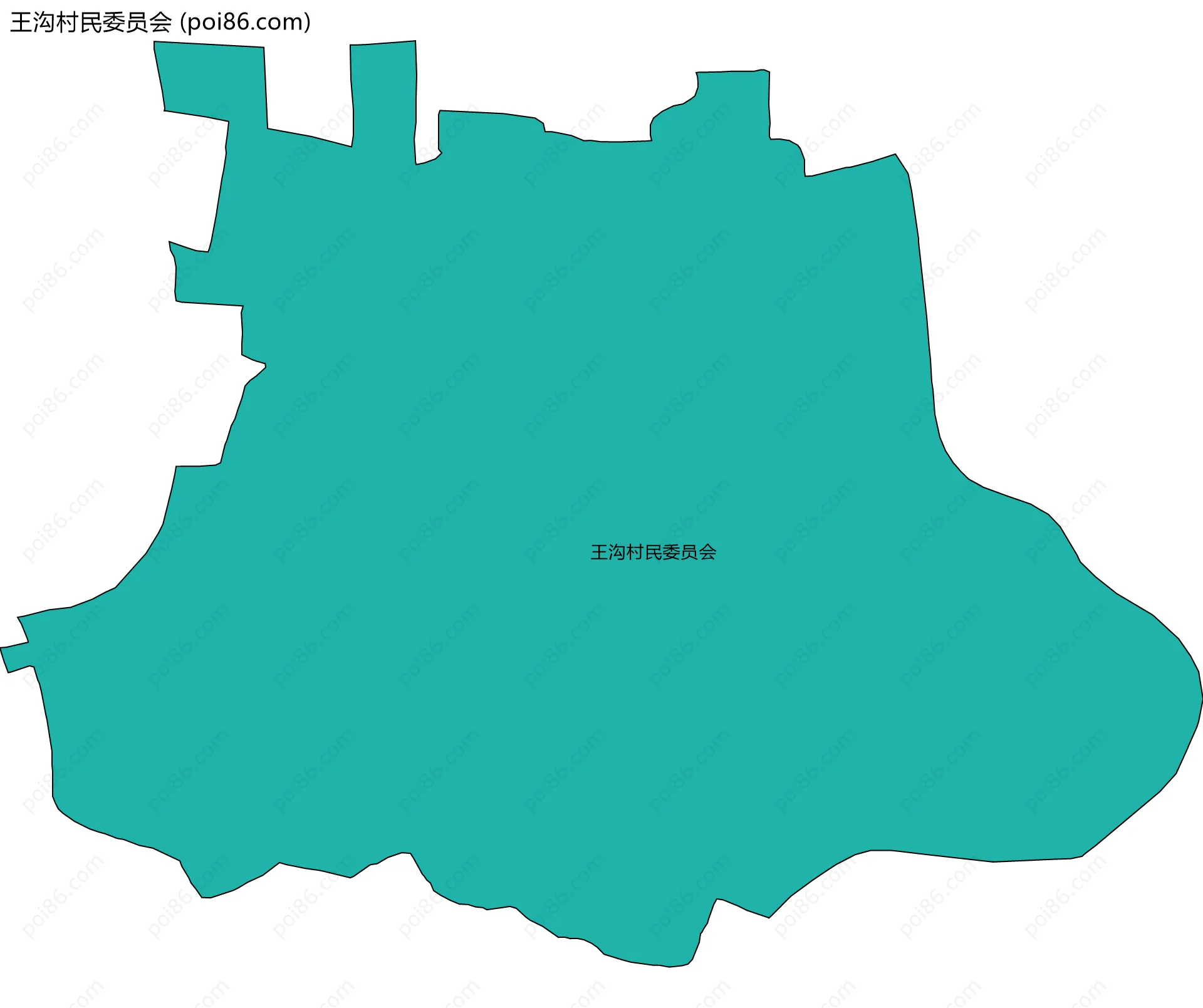 王沟村民委员会边界地图