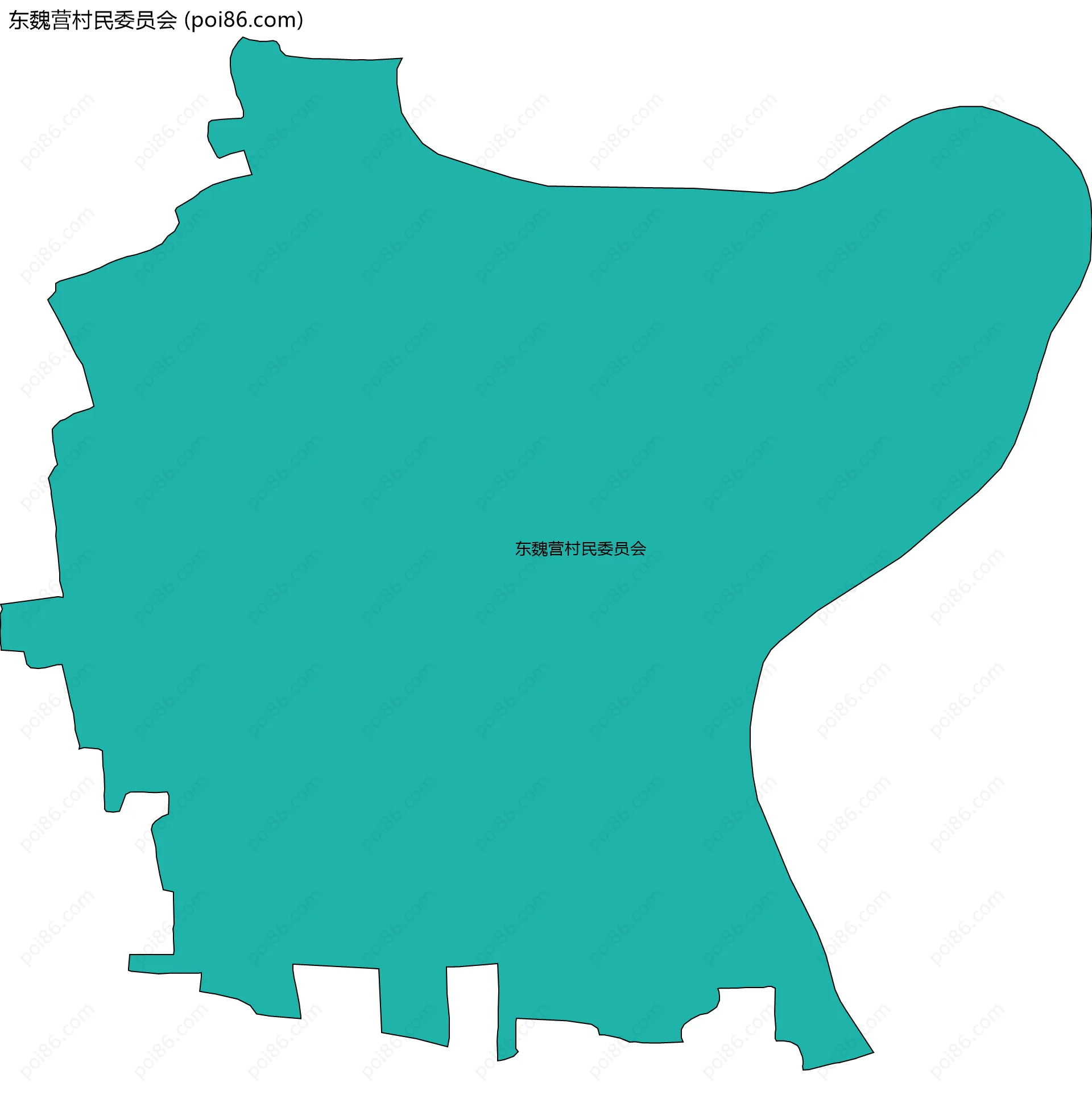 东魏营村民委员会边界地图