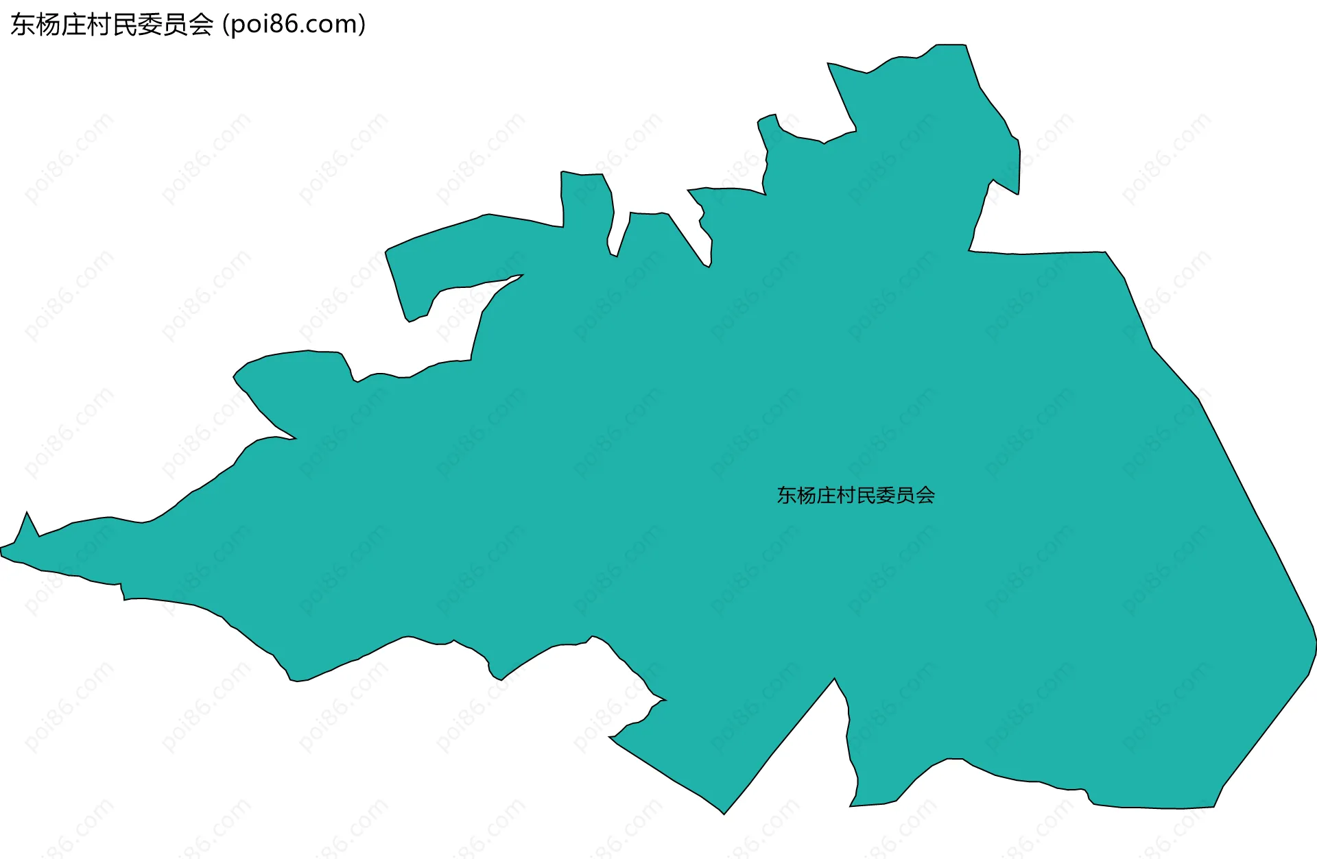东杨庄村民委员会边界地图