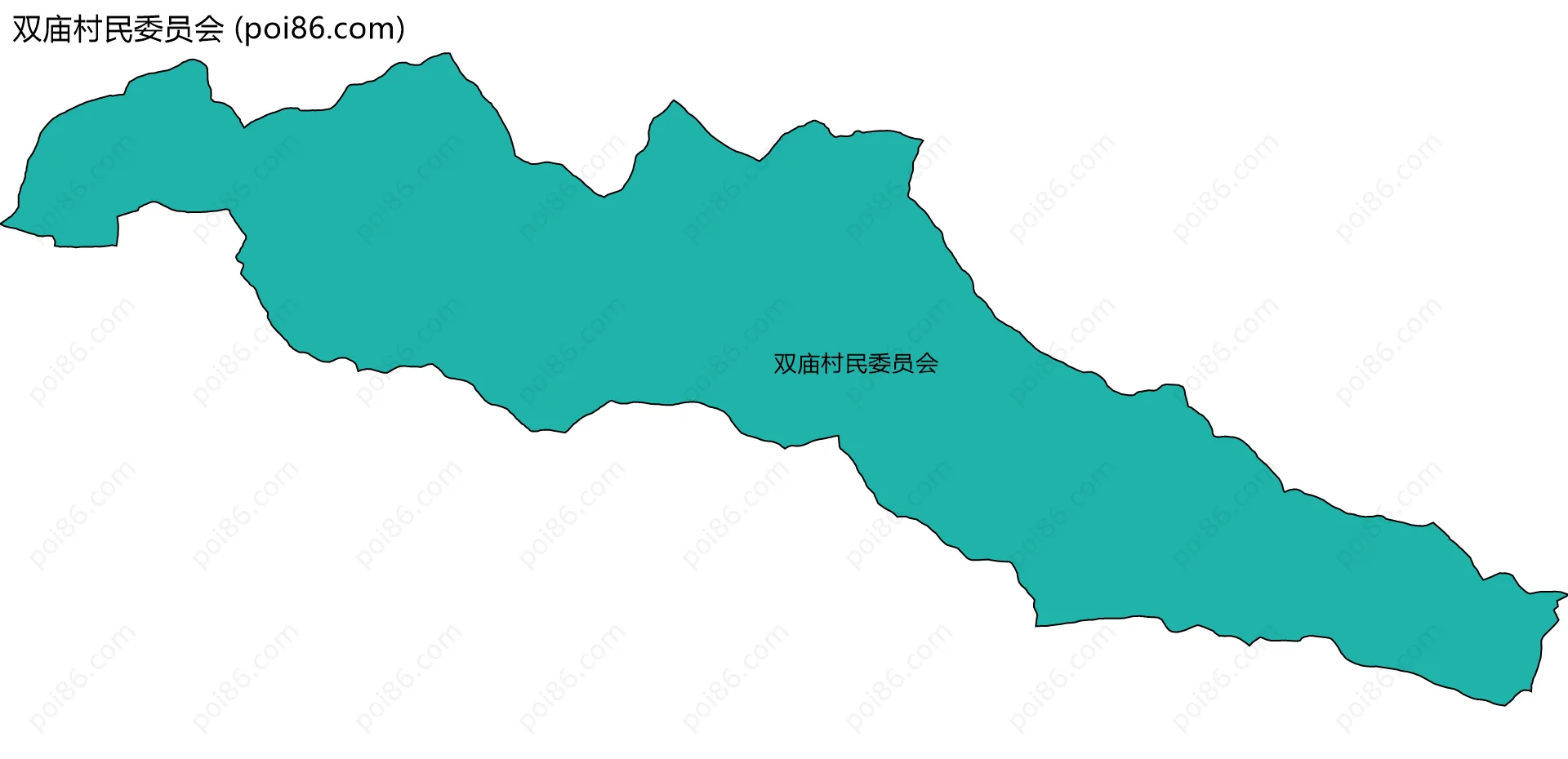 双庙村民委员会边界地图