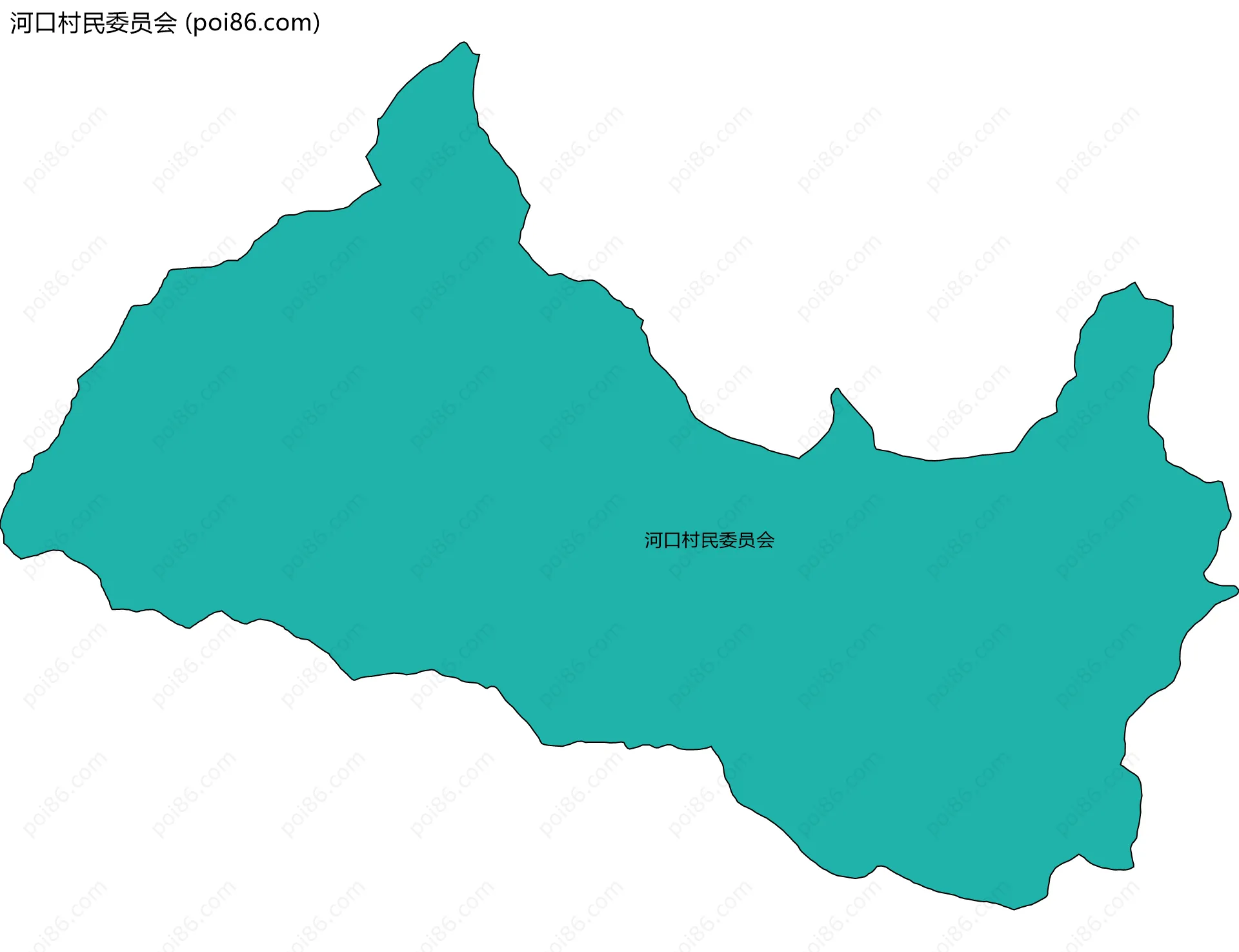 河口村民委员会边界地图