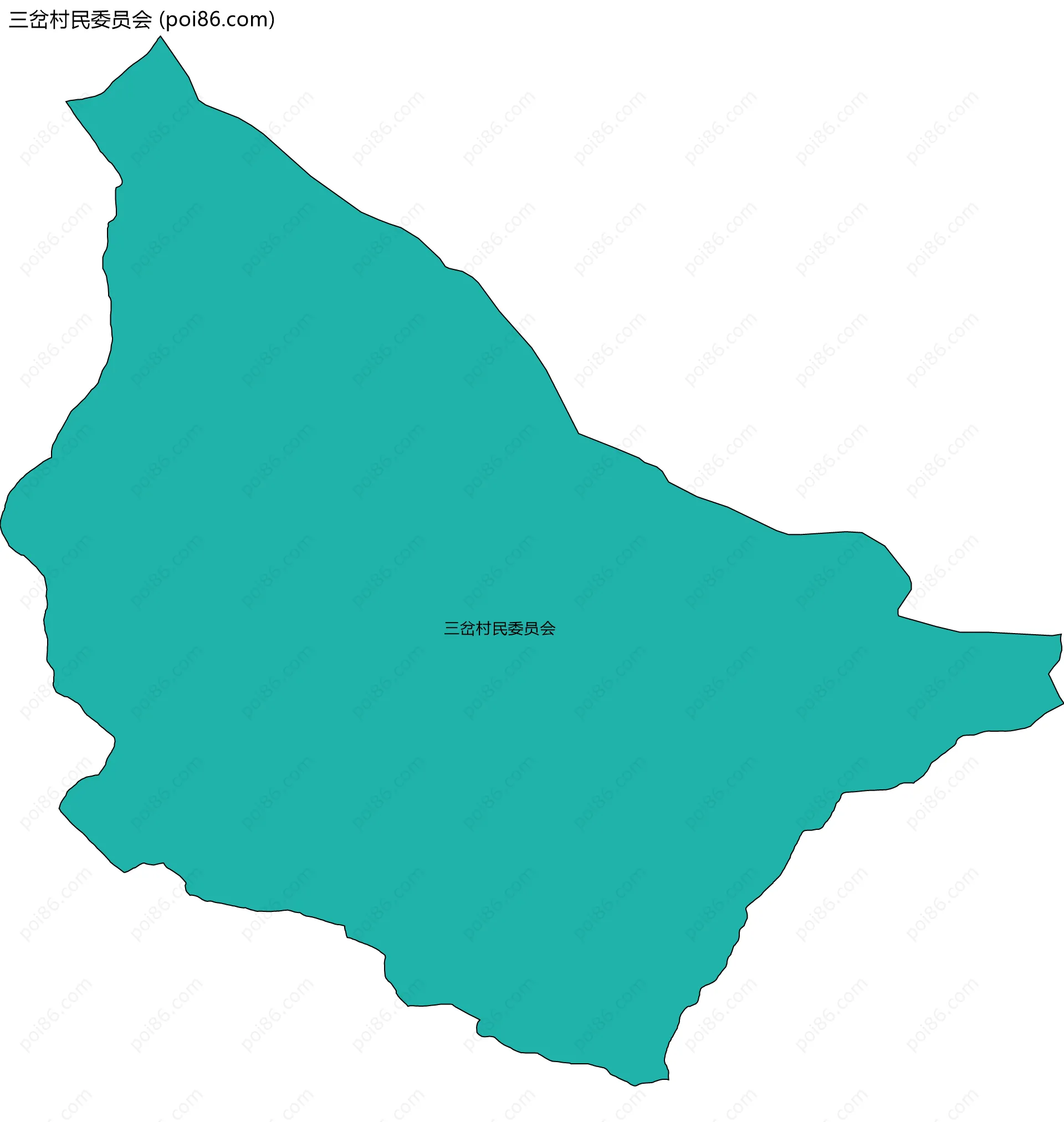 三岔村民委员会边界地图