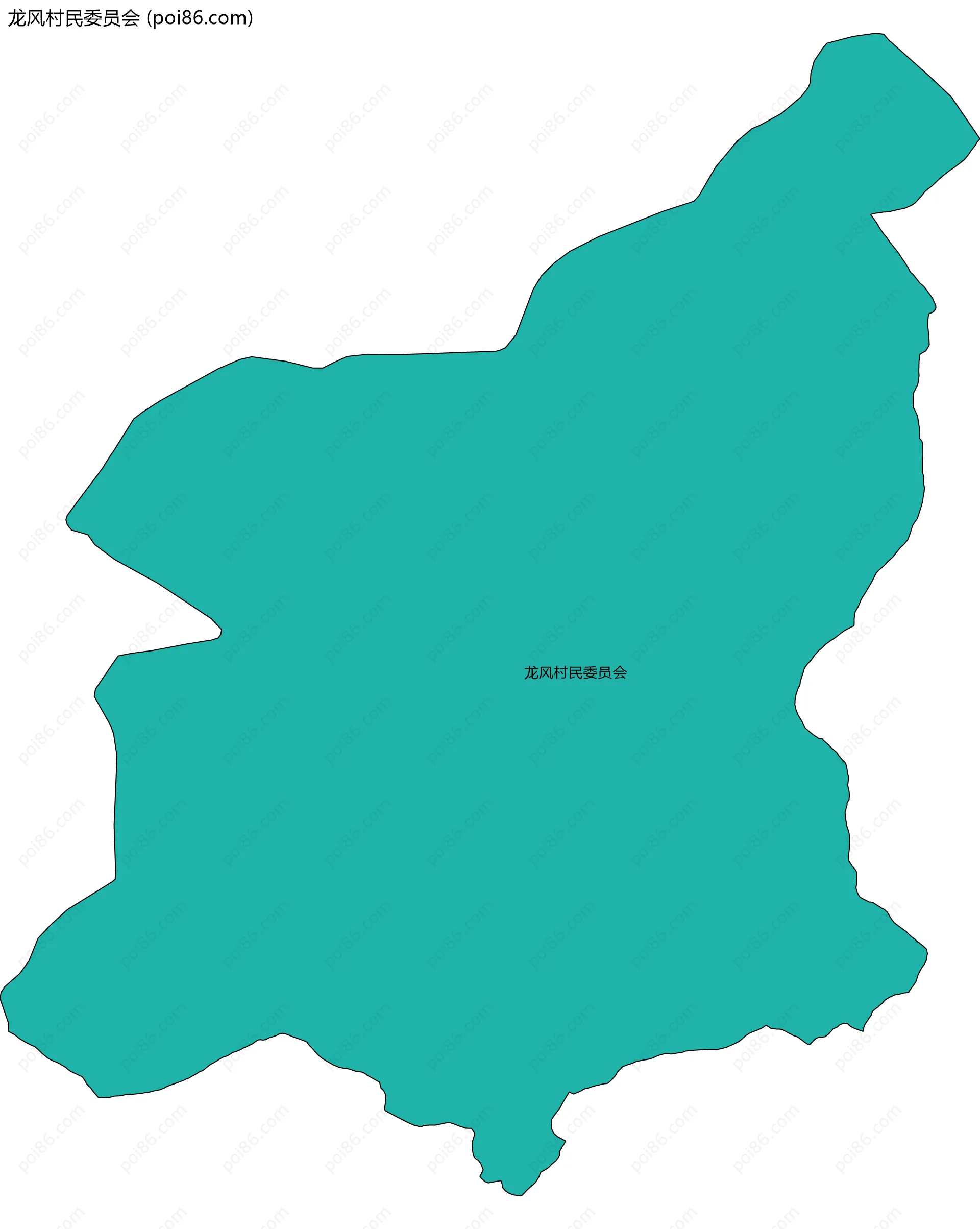 龙风村民委员会边界地图