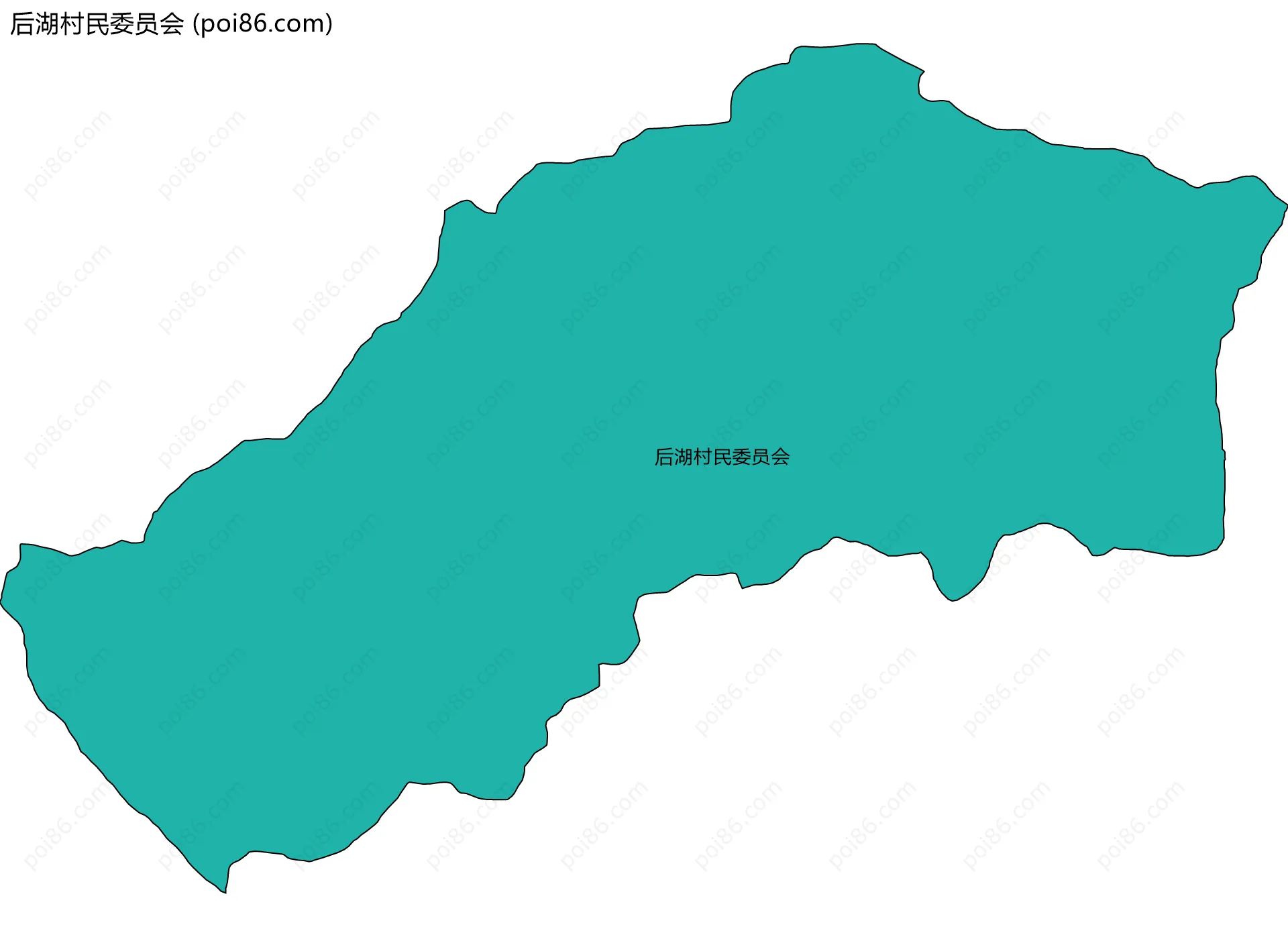 后湖村民委员会边界地图