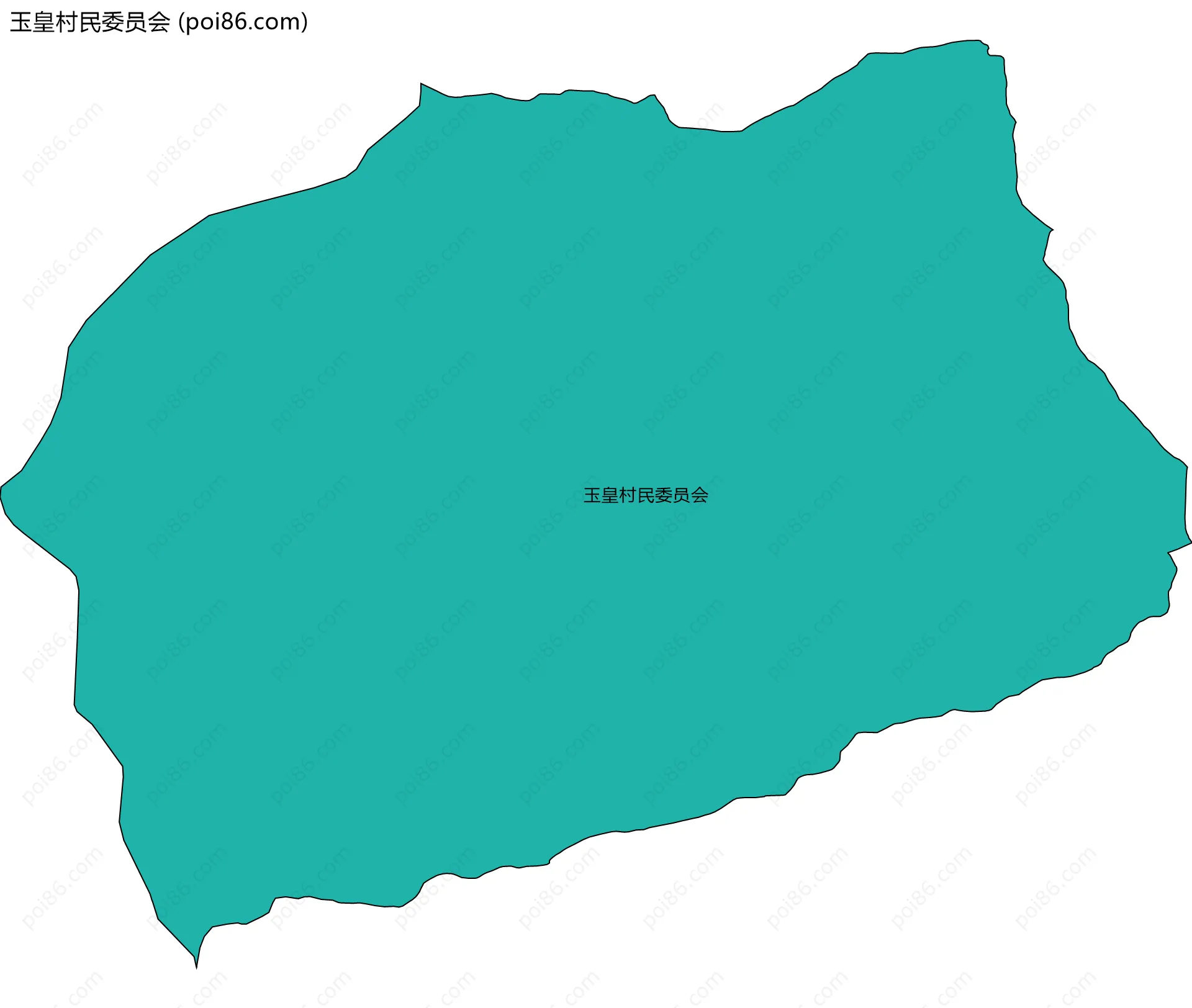 玉皇村民委员会边界地图