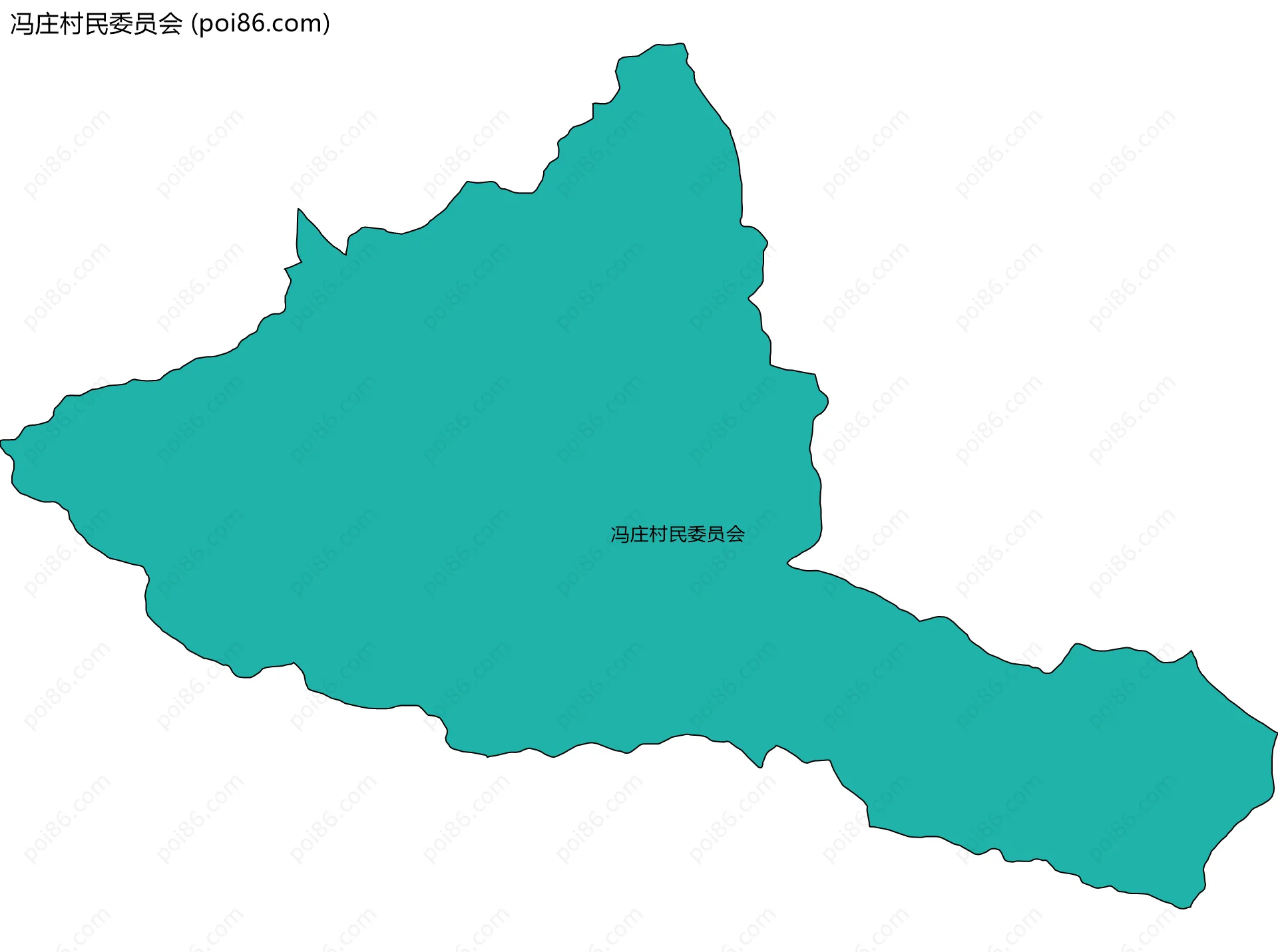 冯庄村民委员会边界地图