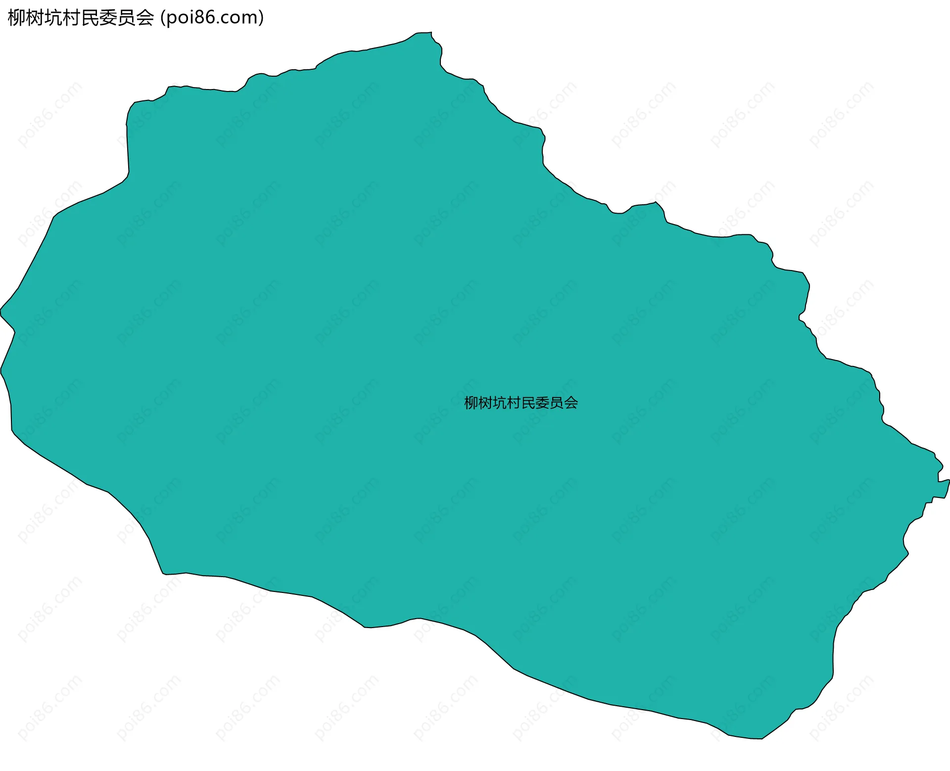 柳树坑村民委员会边界地图