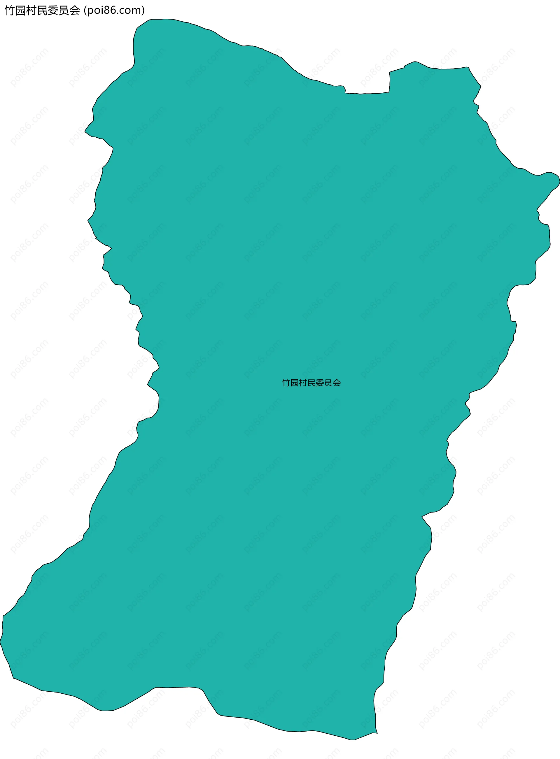 竹园村民委员会边界地图