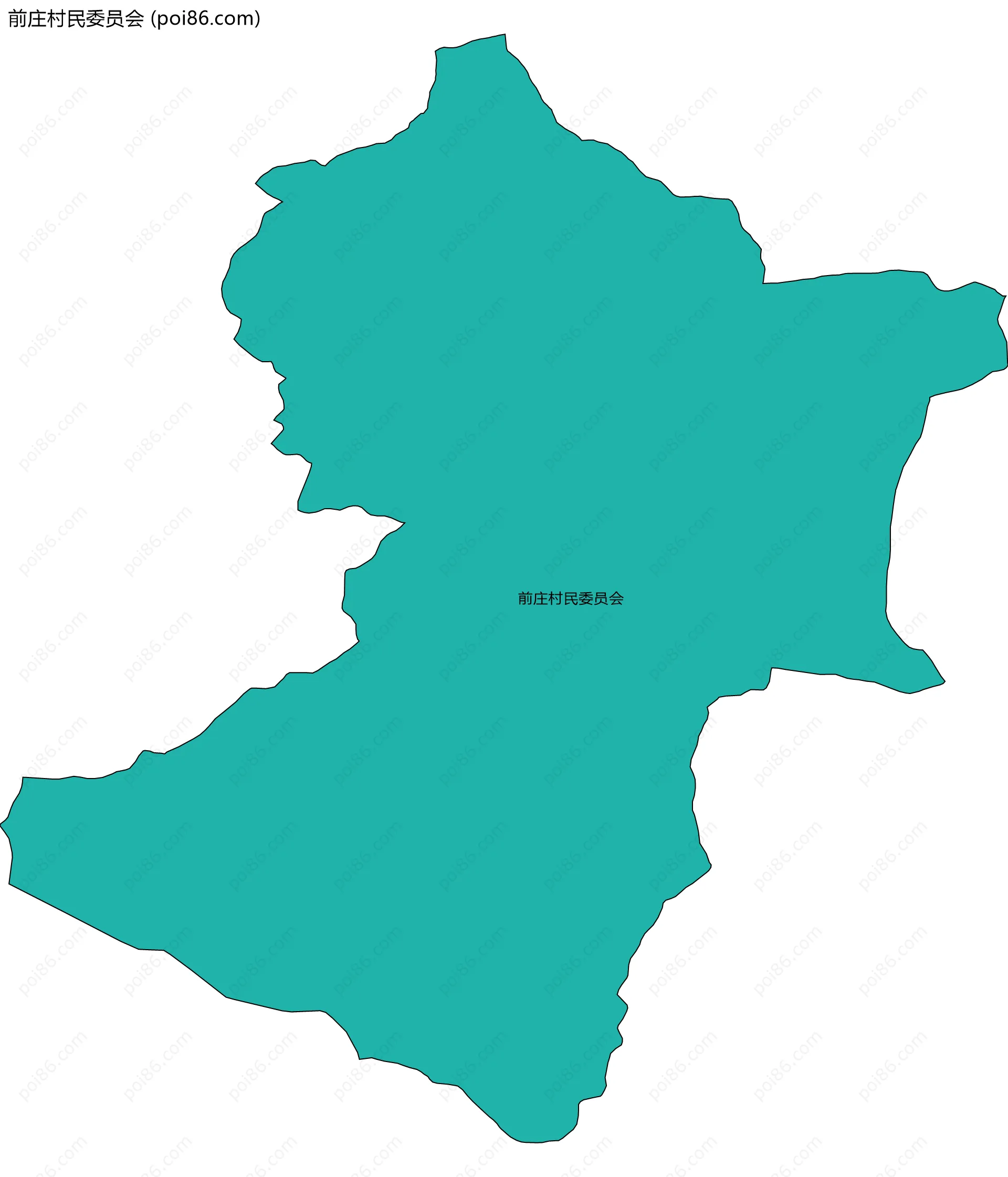 前庄村民委员会边界地图
