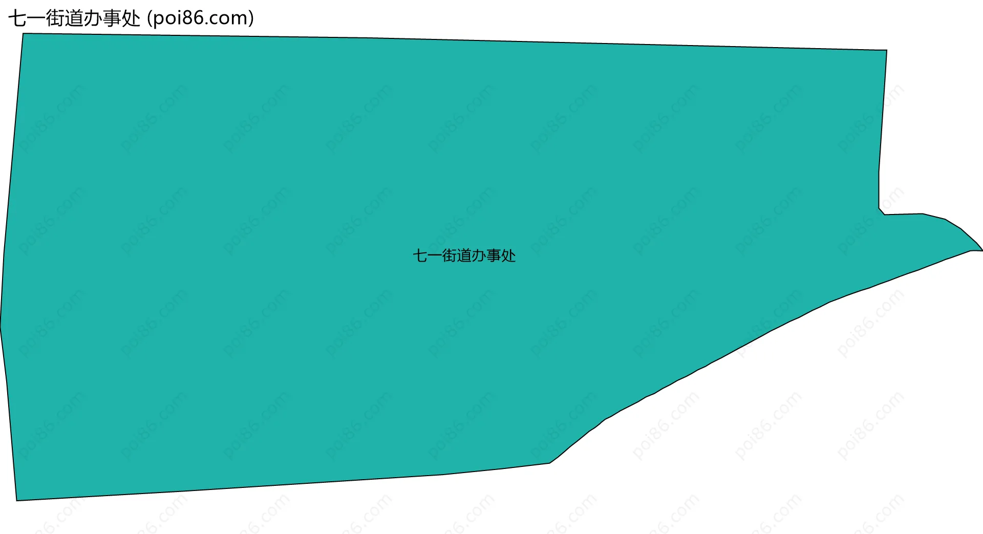 七一街道办事处边界地图(五级行政区划)