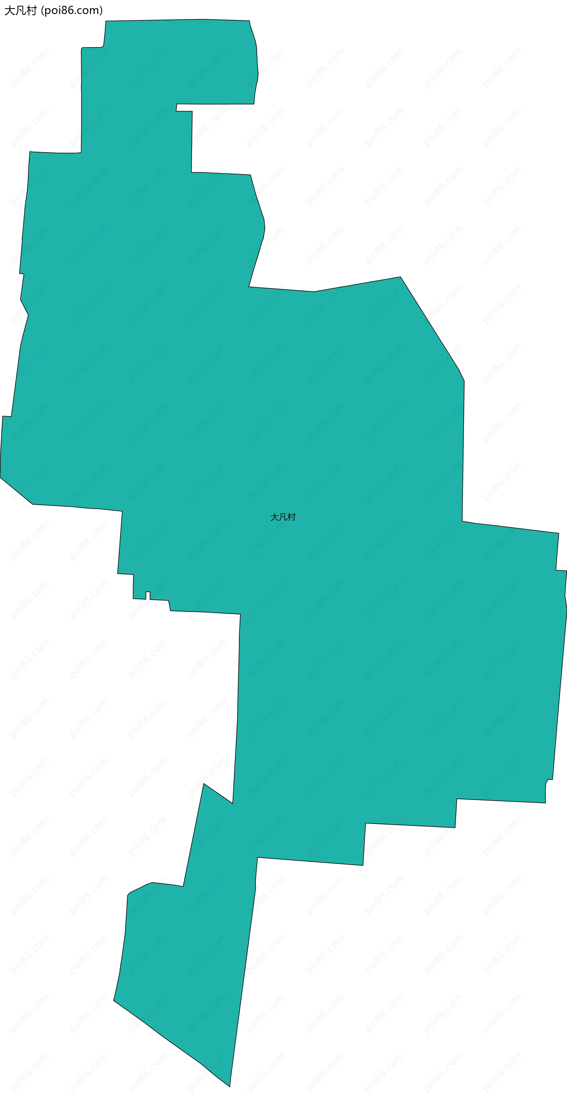 大凡村边界地图