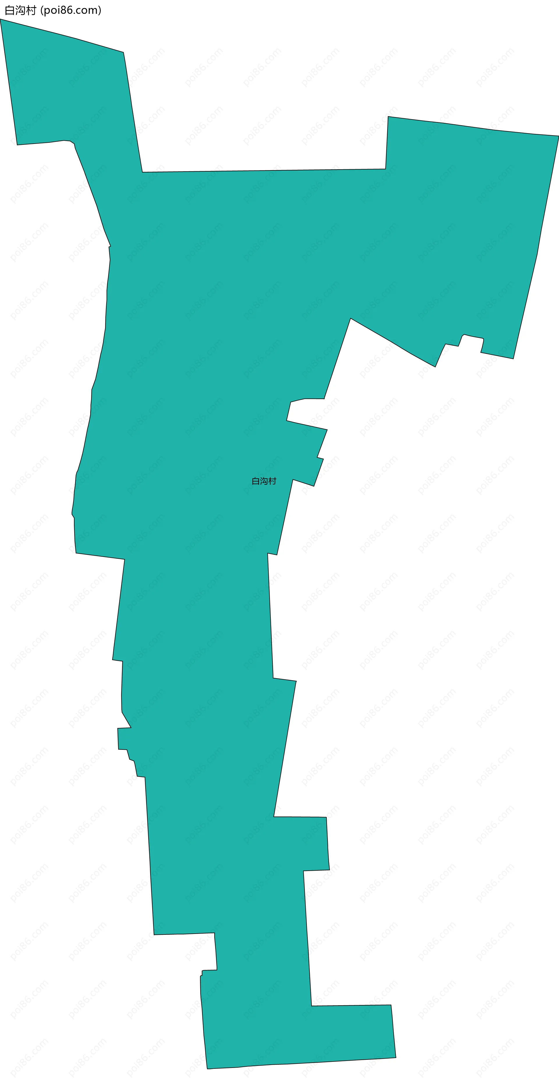 白沟村边界地图