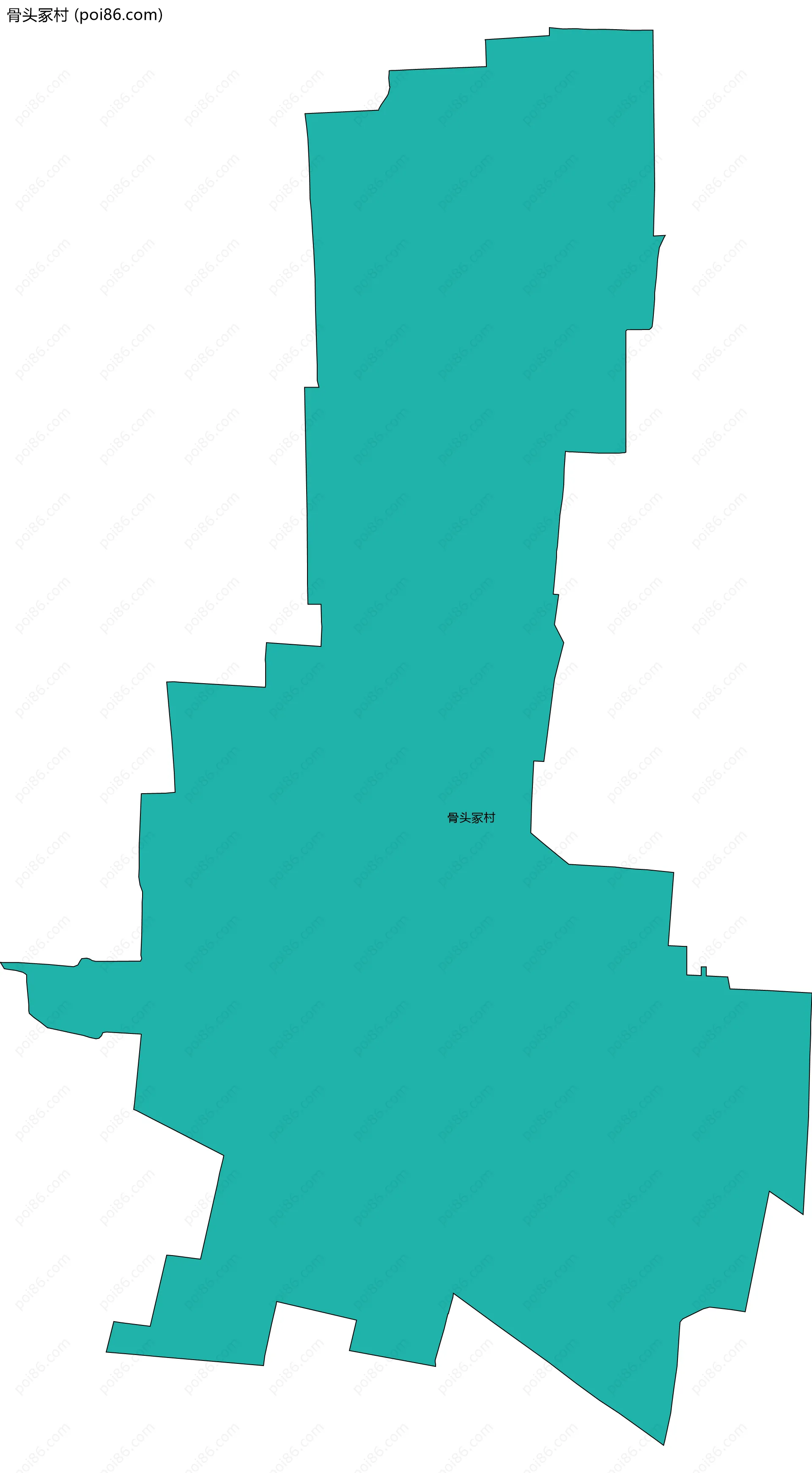 骨头冢村边界地图