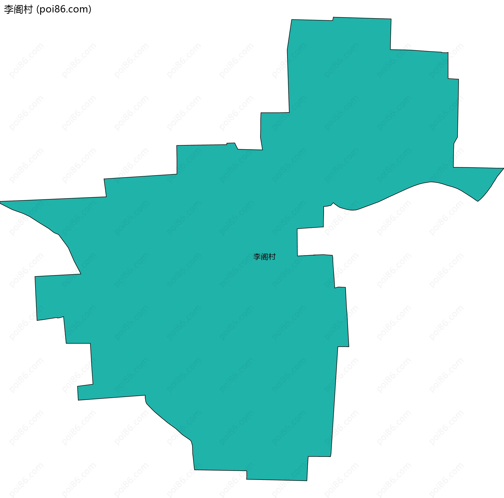 李阁村边界地图