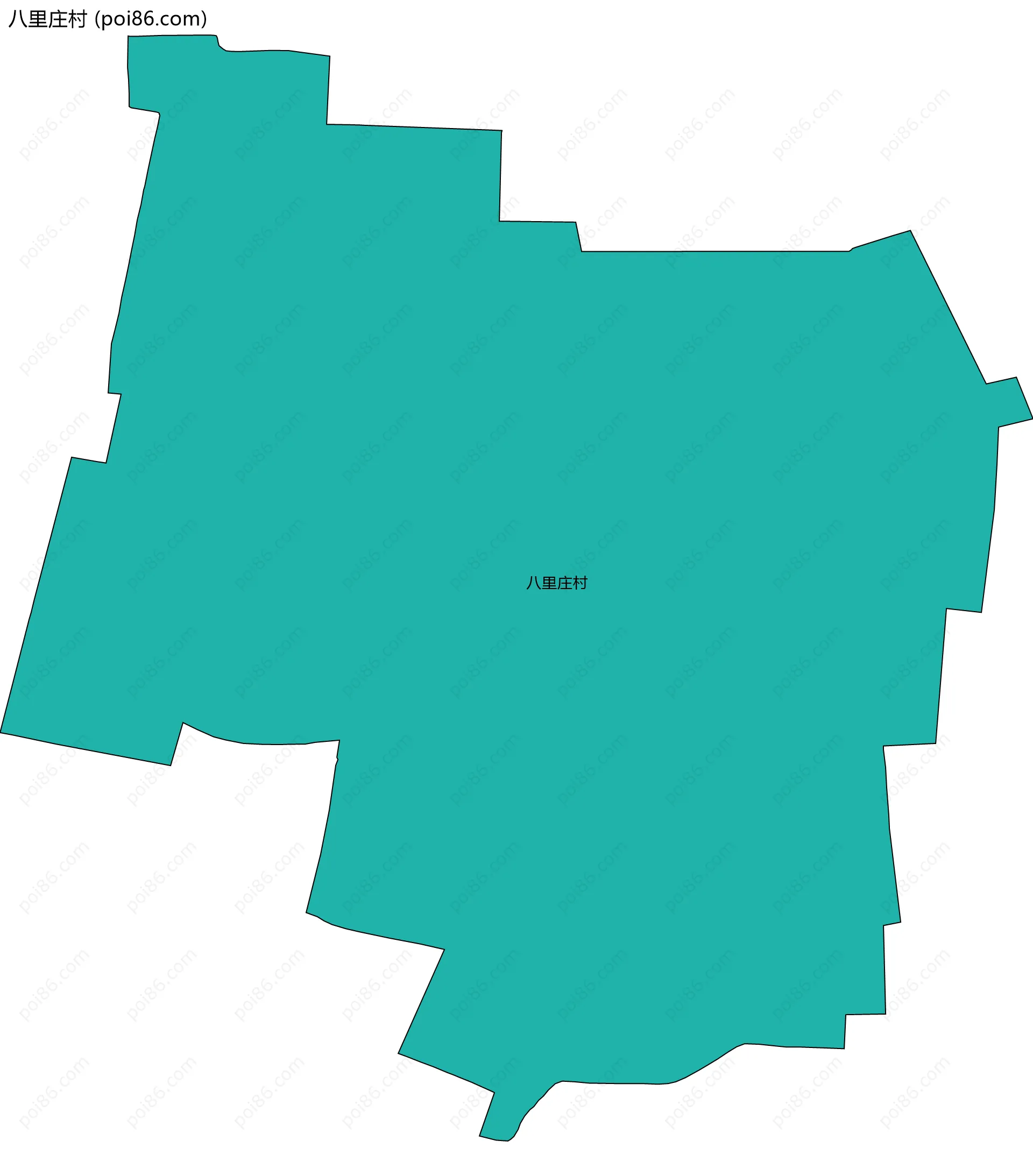 八里庄村边界地图
