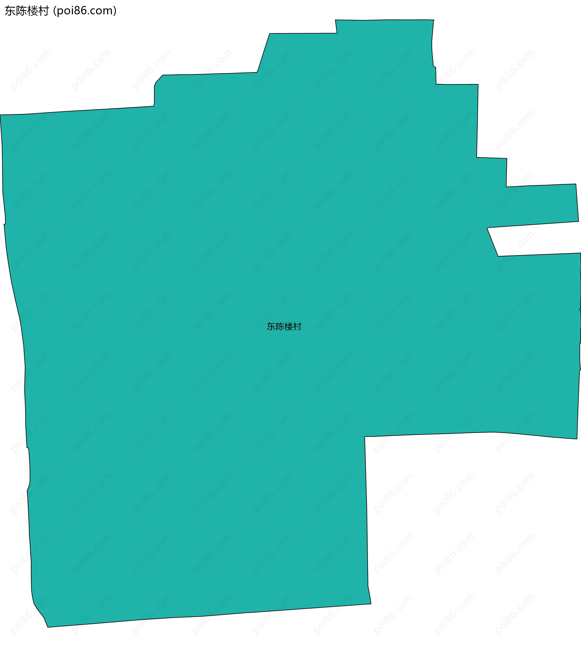 东陈楼村边界地图