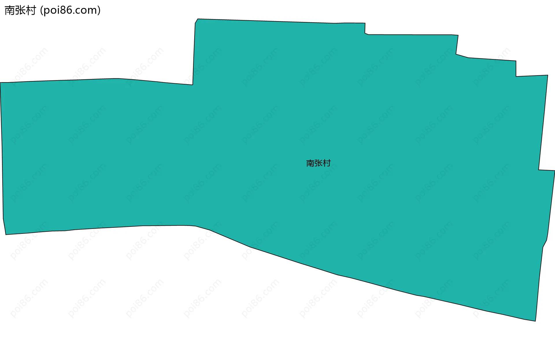 南张村边界地图