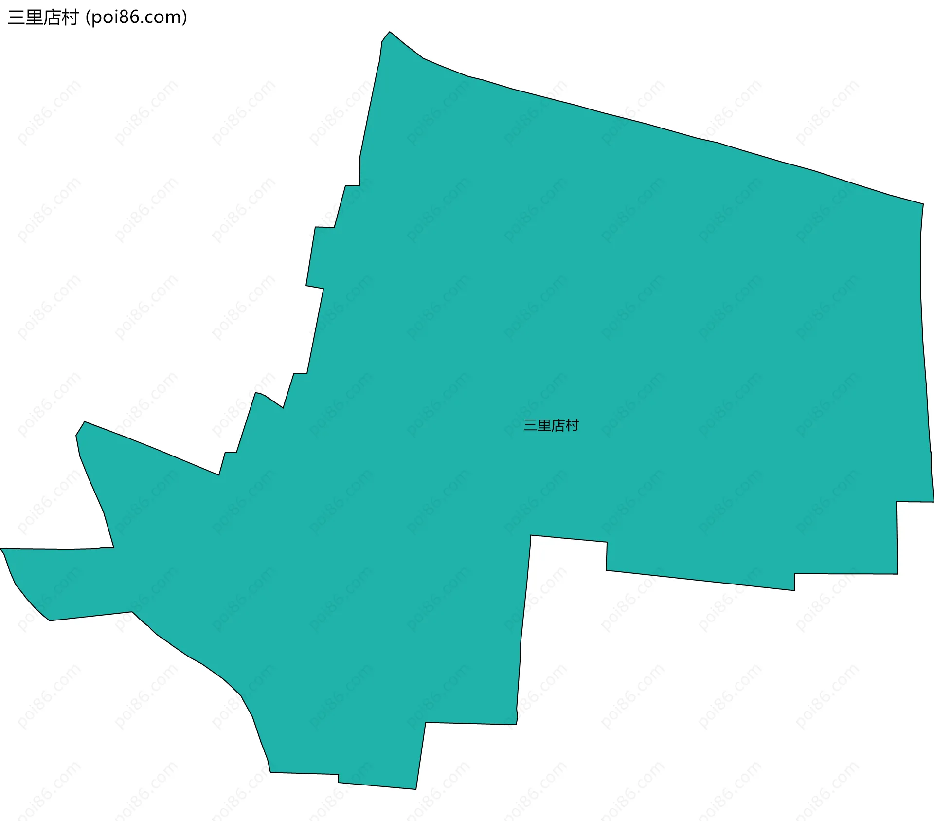 三里店村边界地图