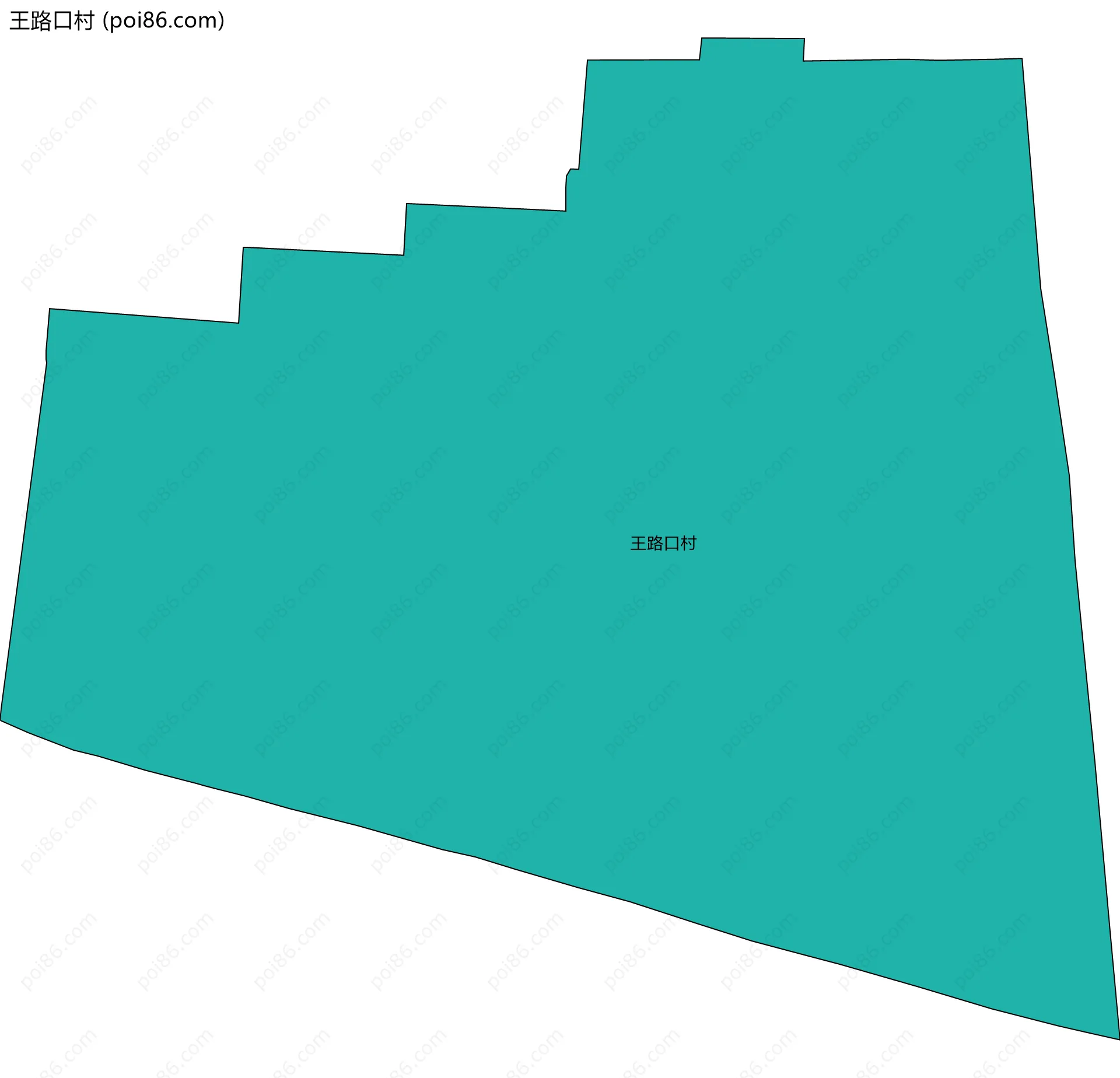 王路口村边界地图