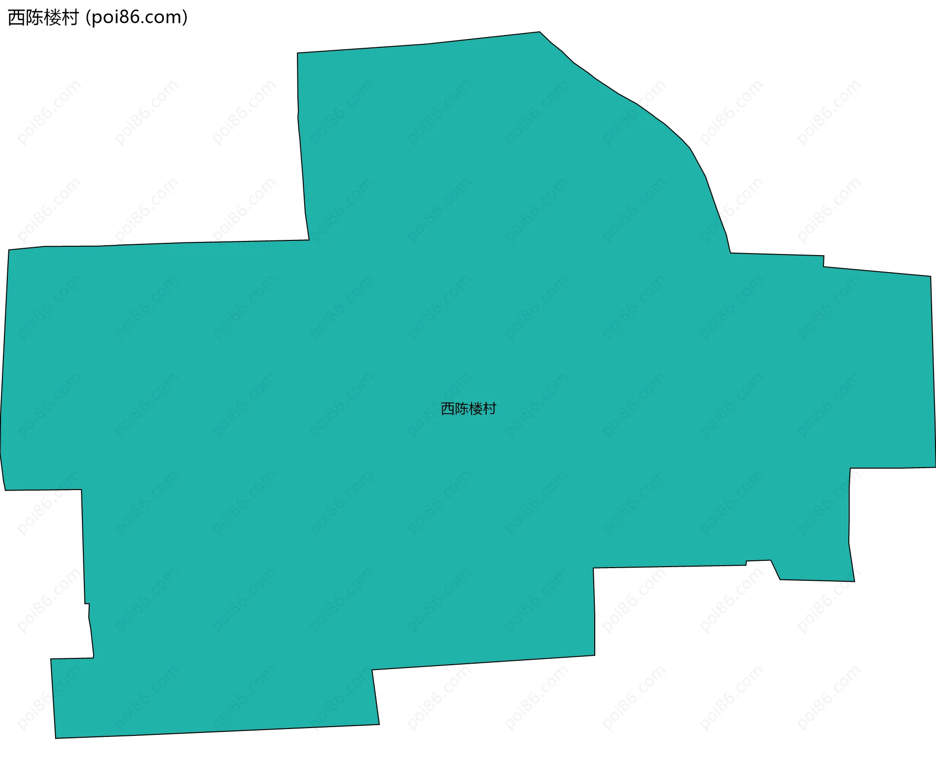 西陈楼村边界地图