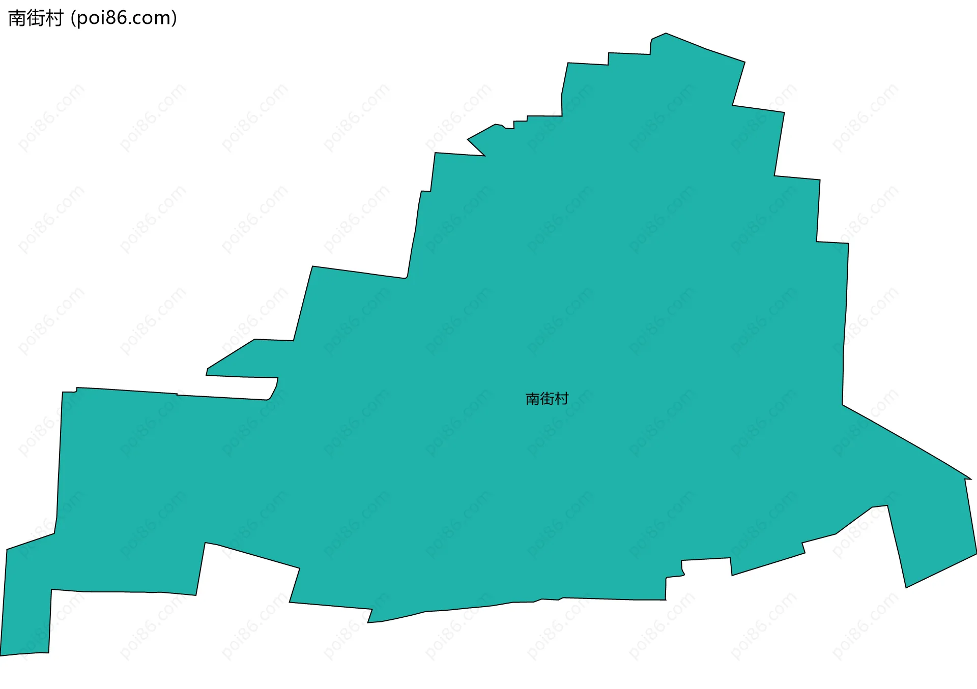 南街村边界地图