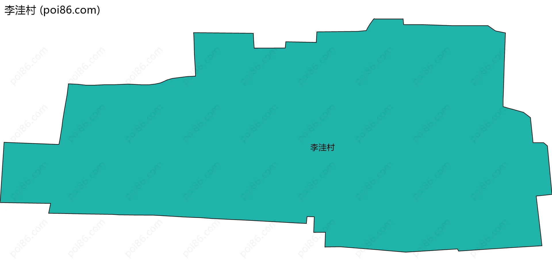 李洼村边界地图