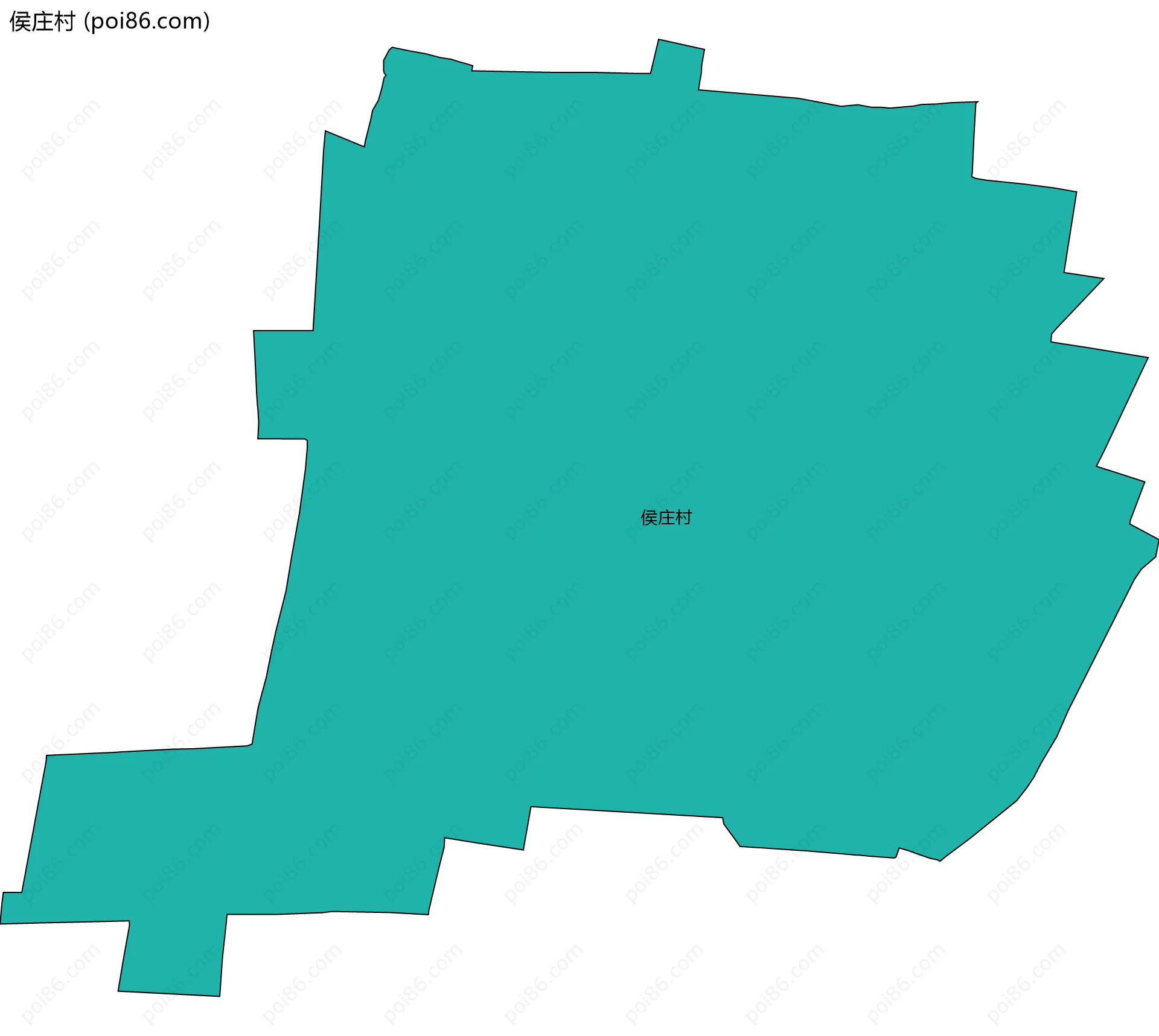 侯庄村边界地图