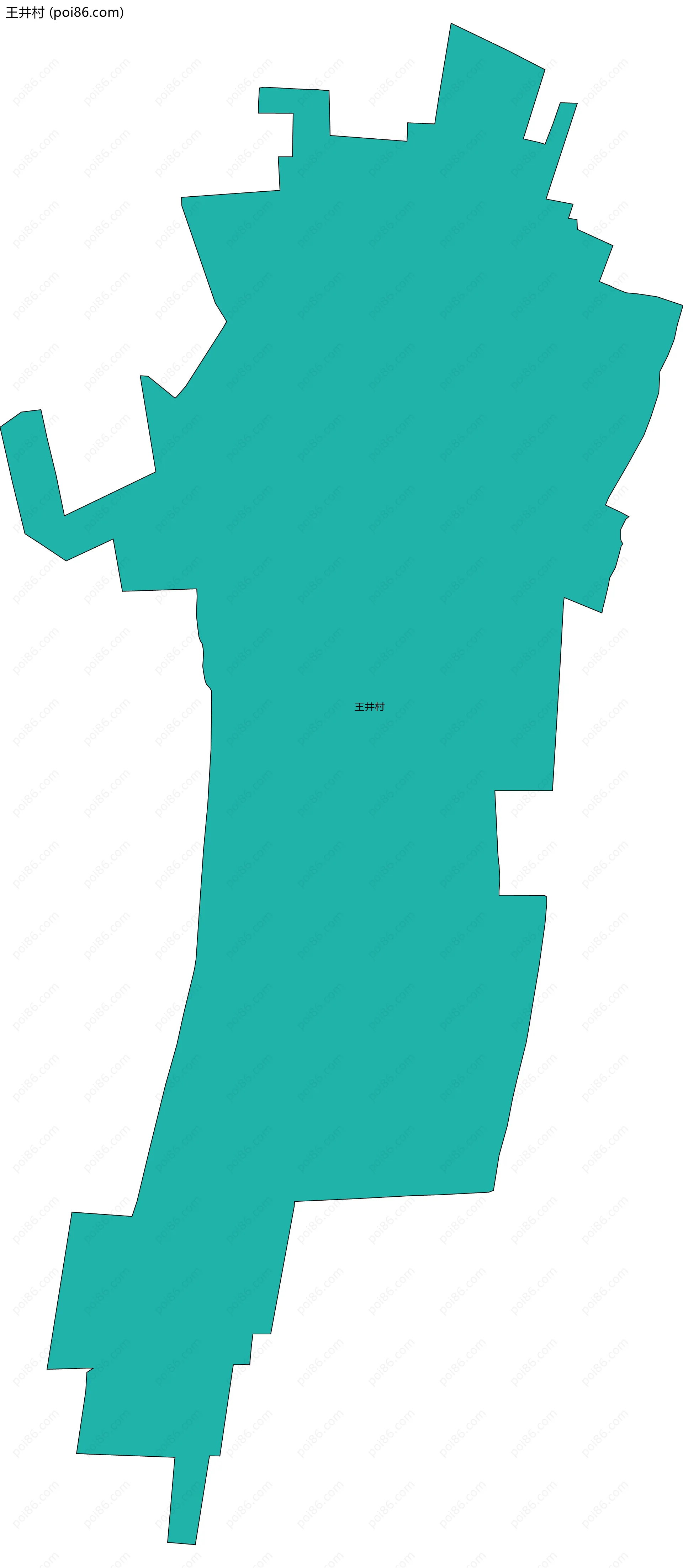 王井村边界地图