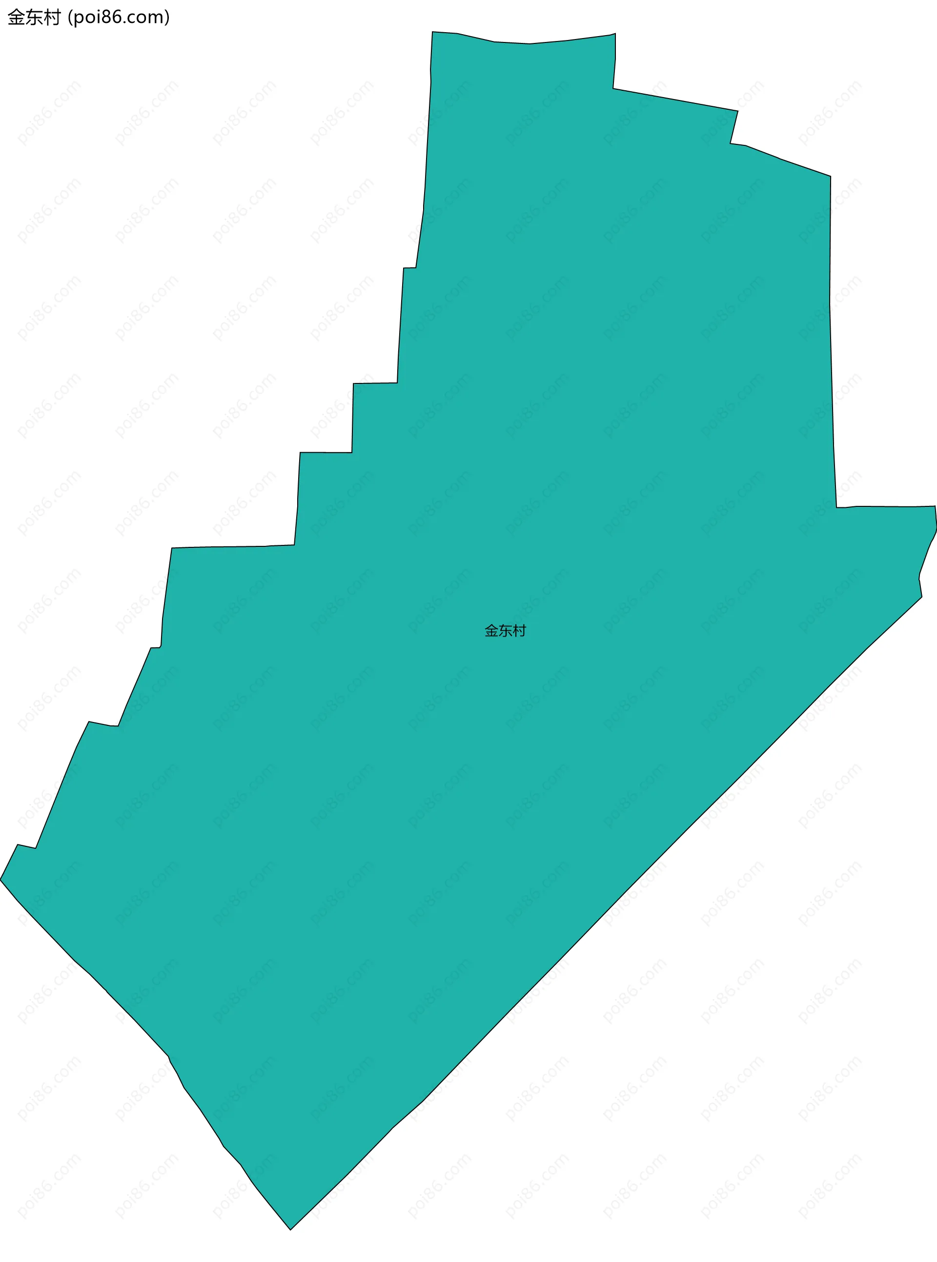 金东村边界地图