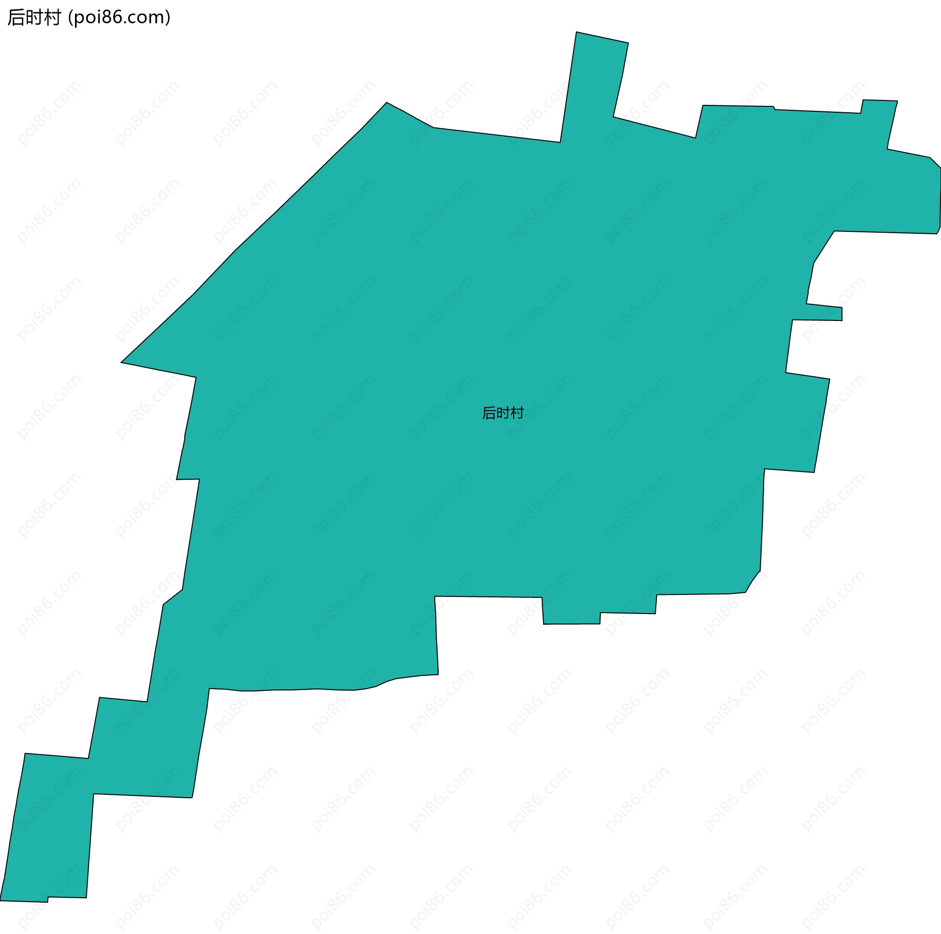 后时村边界地图
