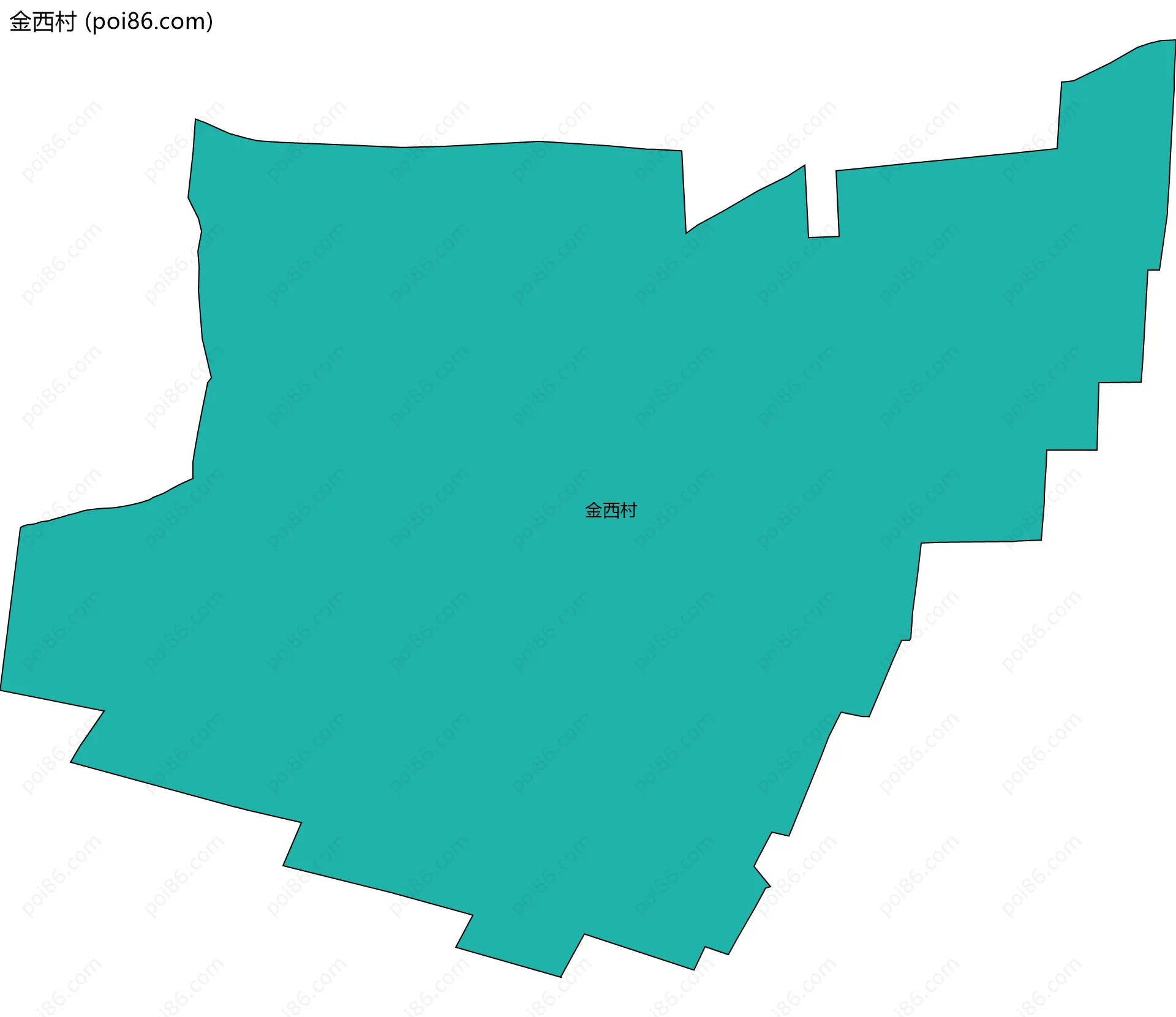 金西村边界地图