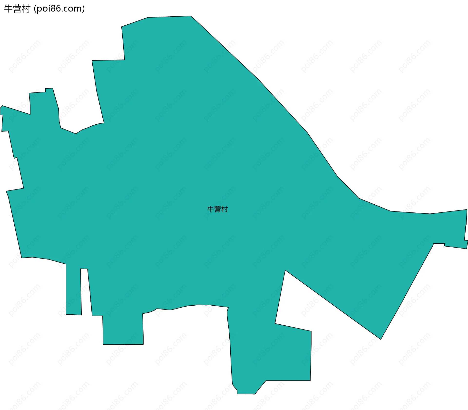 牛营村边界地图