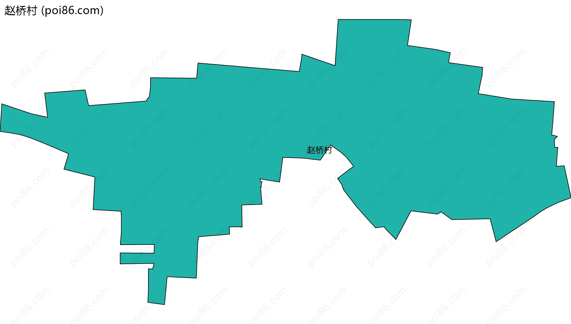 赵桥村边界地图