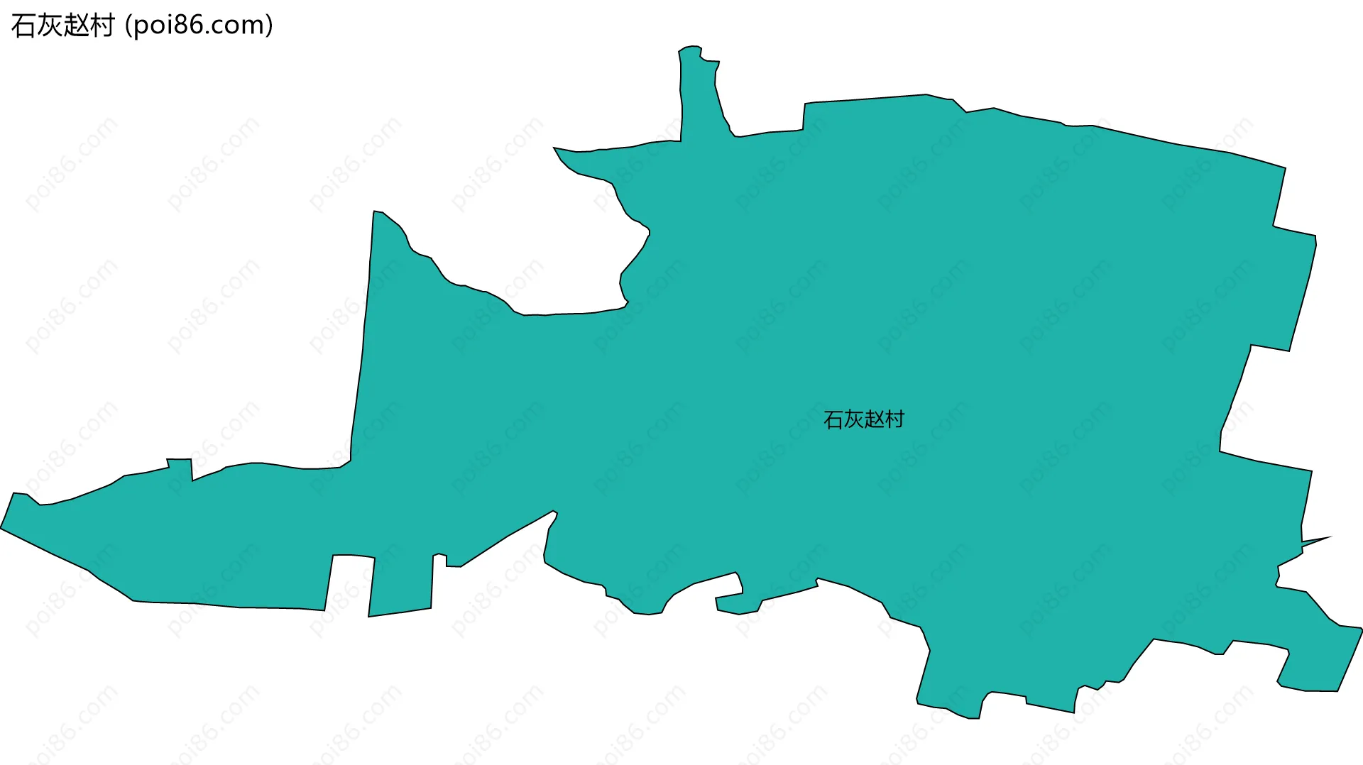 石灰赵村边界地图