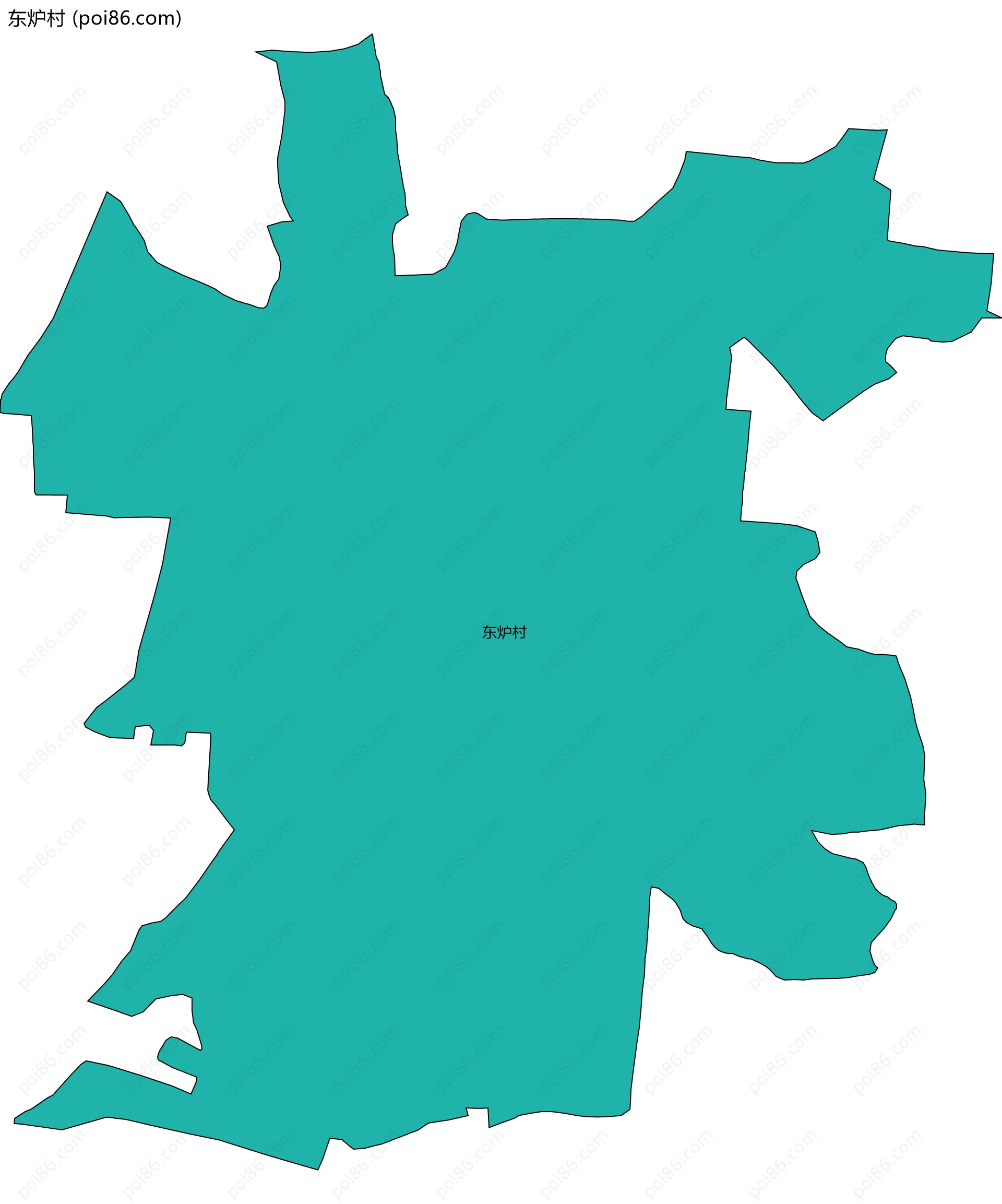 东炉村边界地图