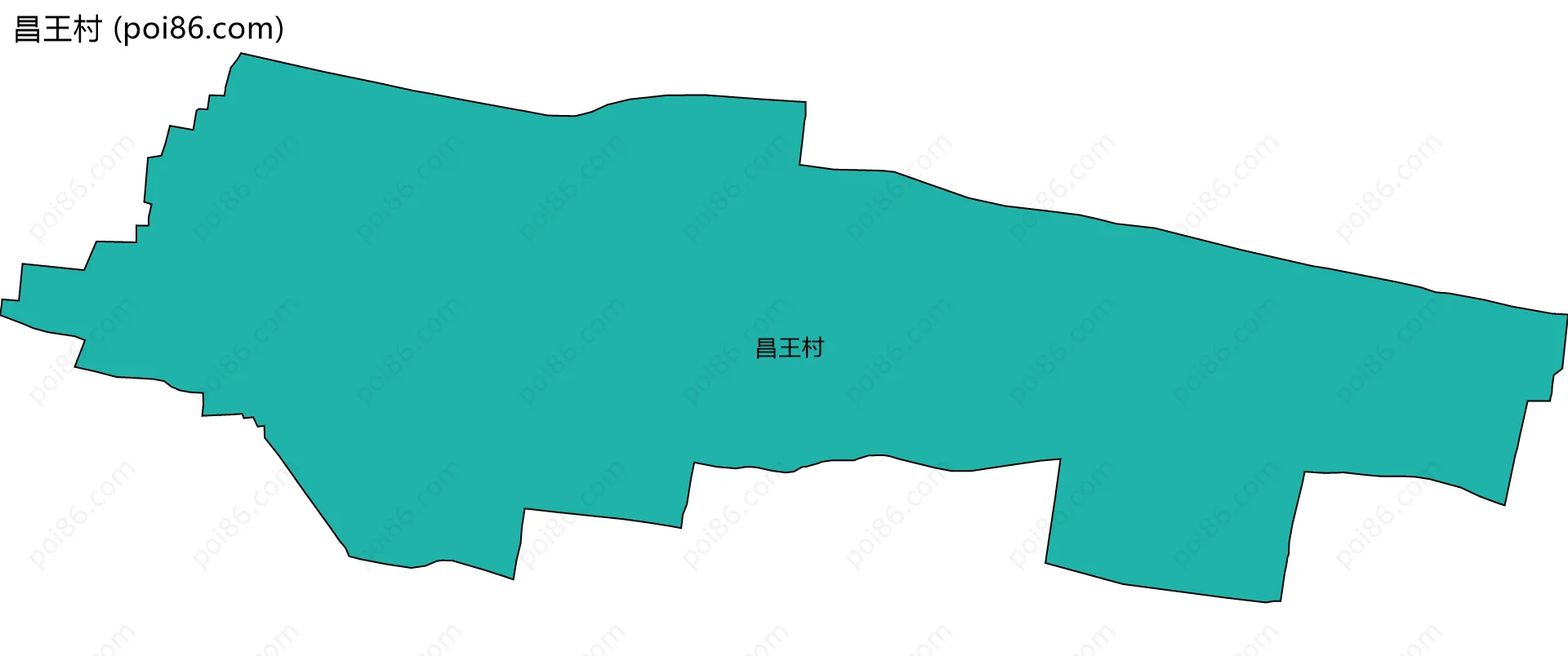 昌王村边界地图
