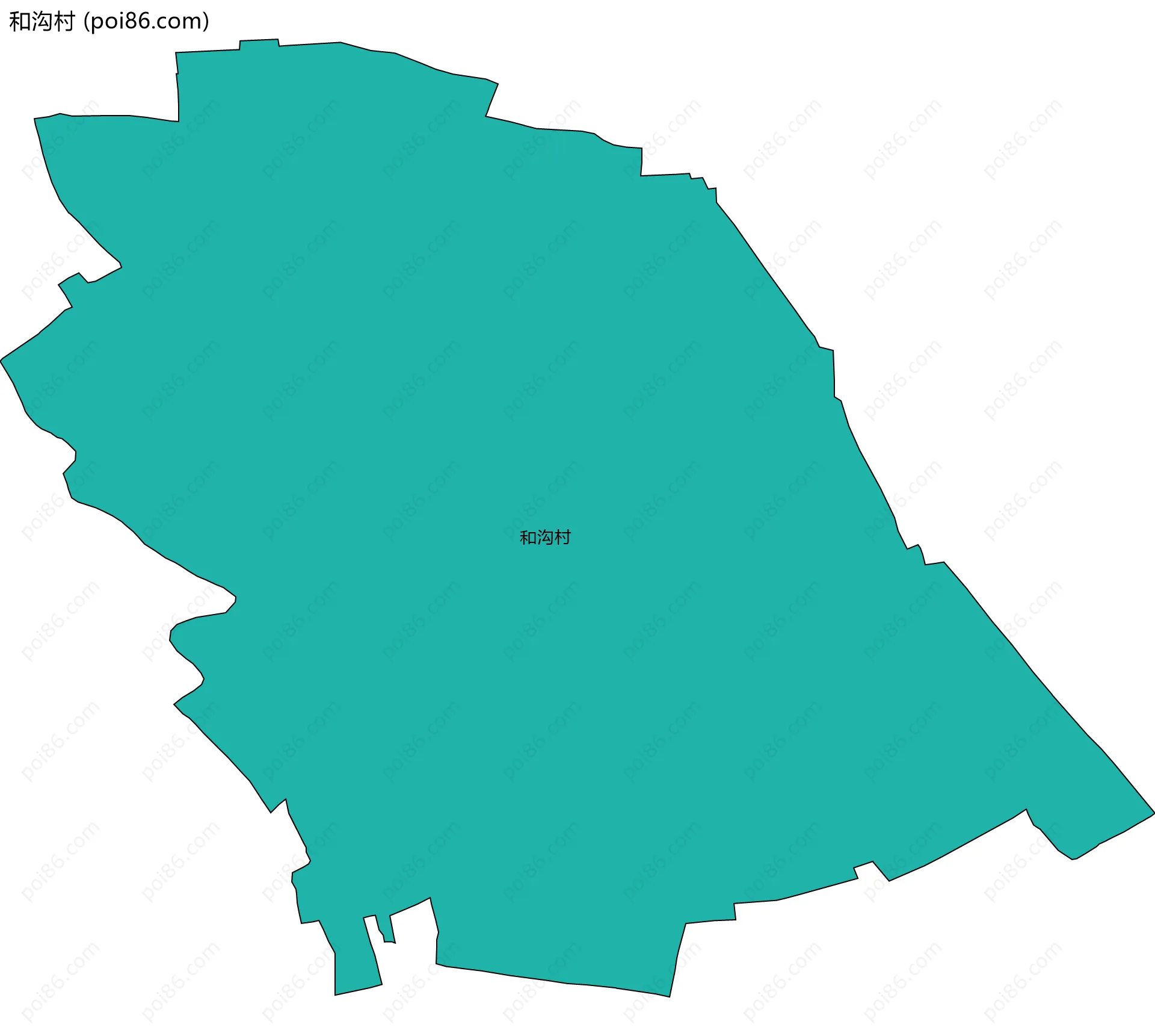 和沟村边界地图