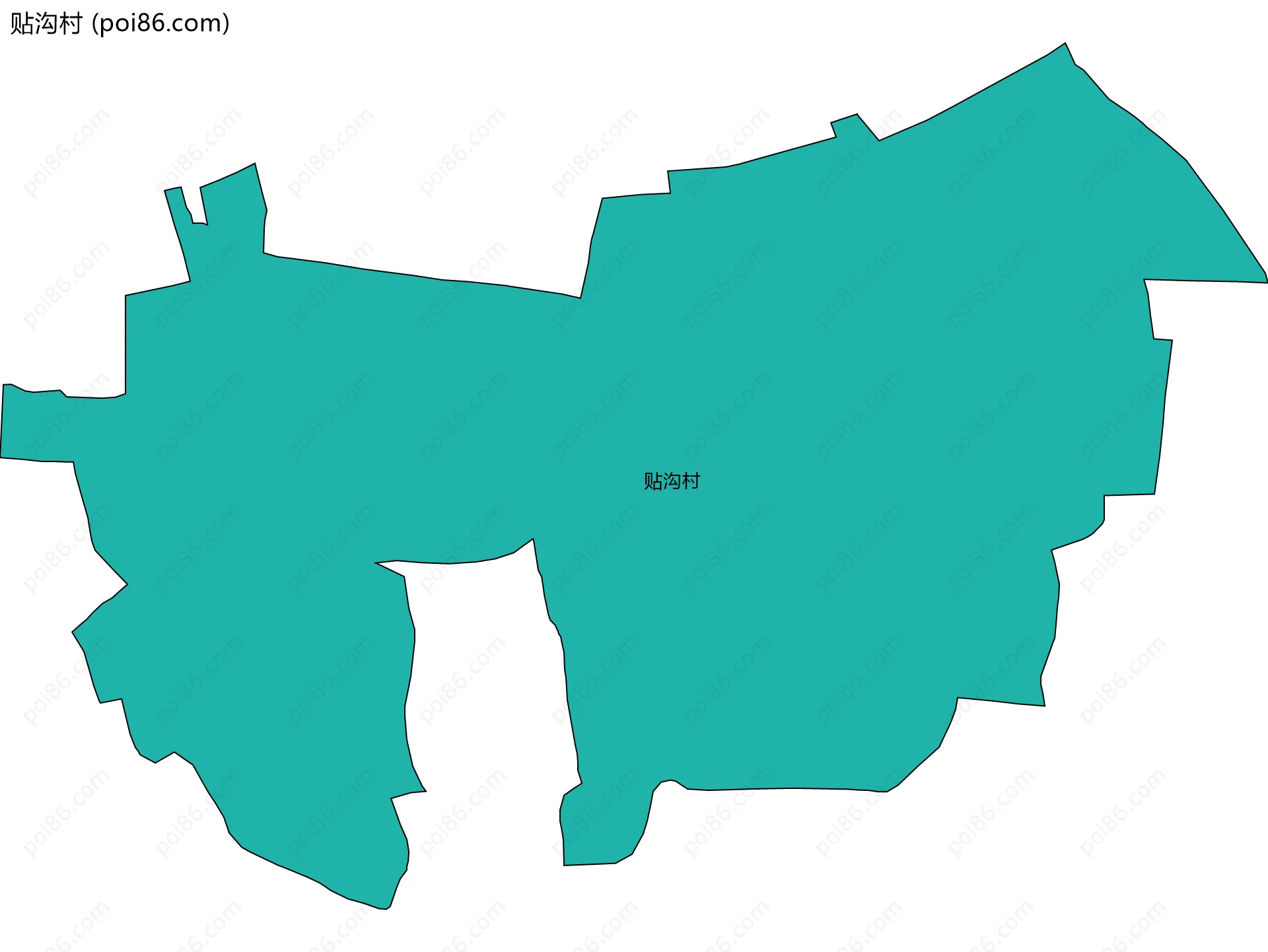 贴沟村边界地图