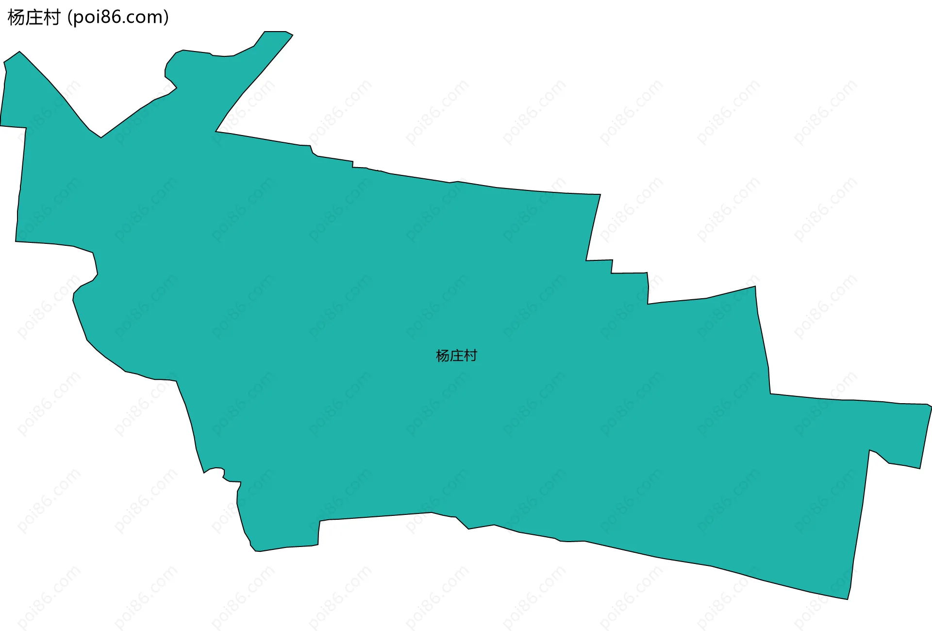 杨庄村边界地图
