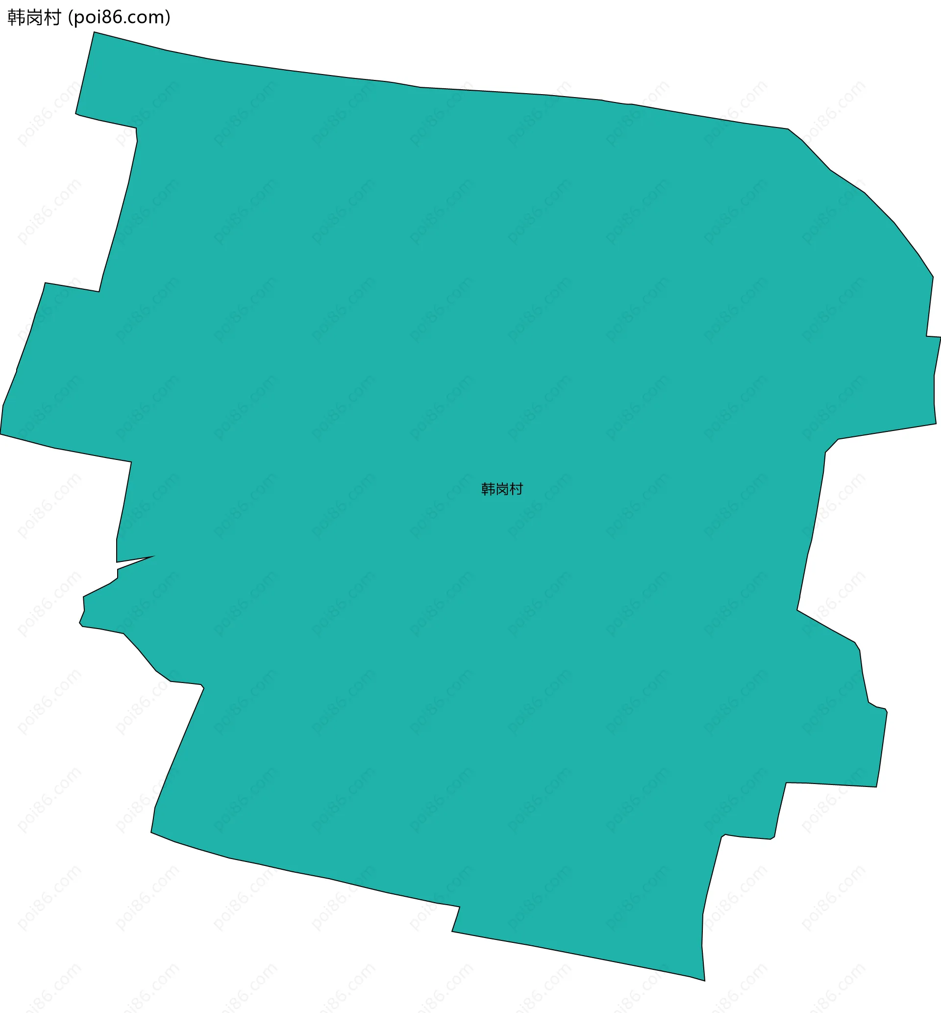 韩岗村边界地图