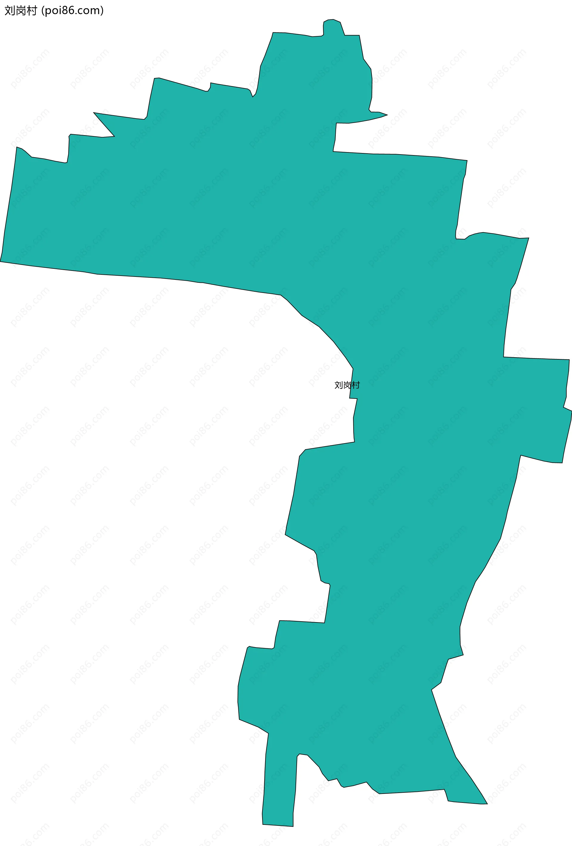 刘岗村边界地图
