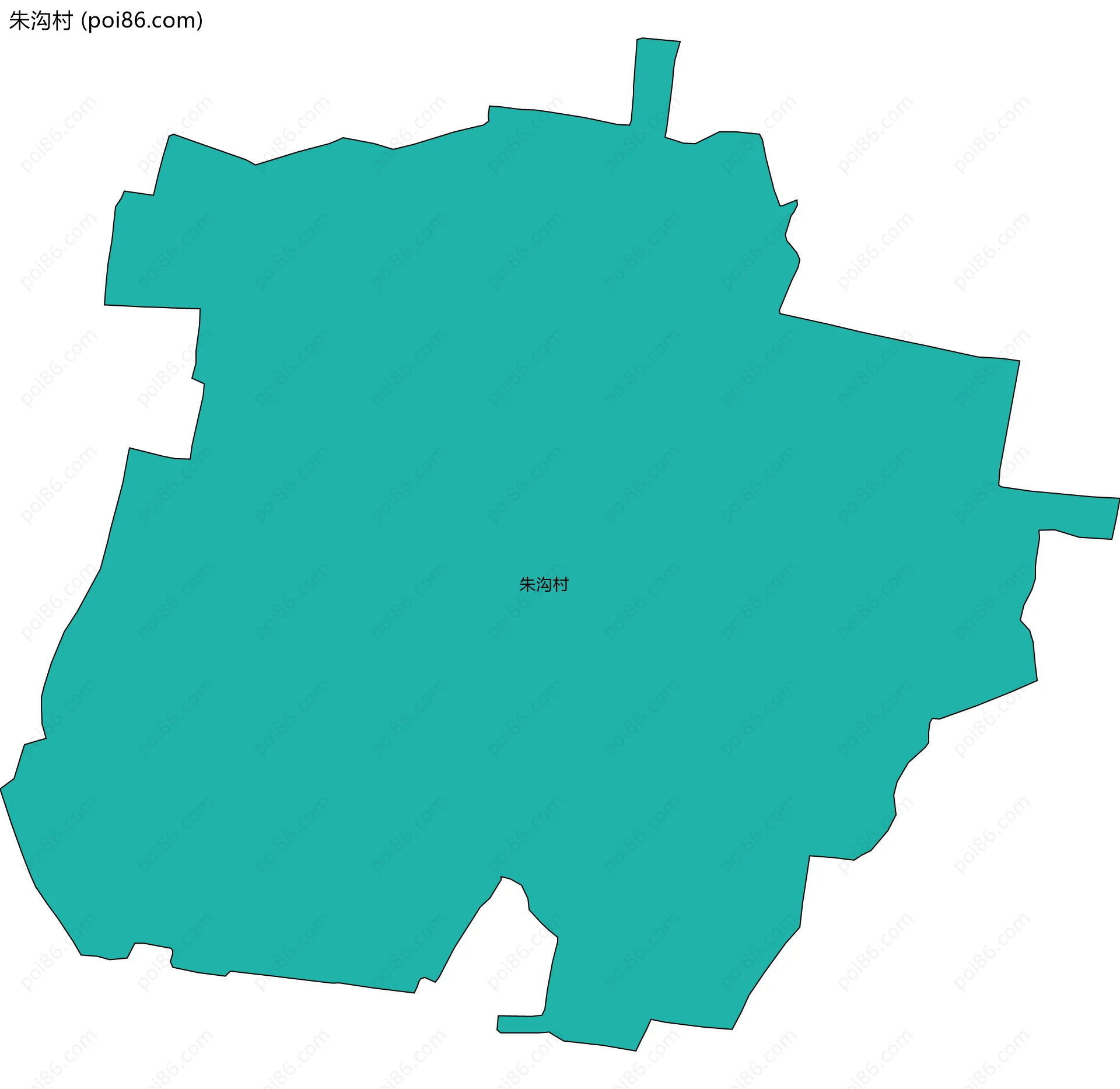 朱沟村边界地图