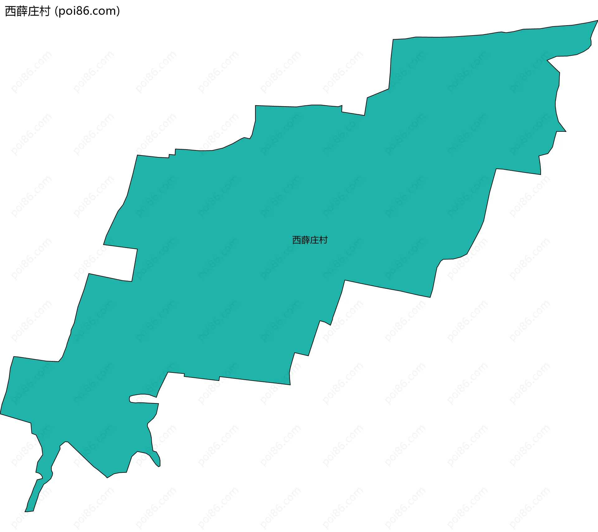 西薛庄村边界地图