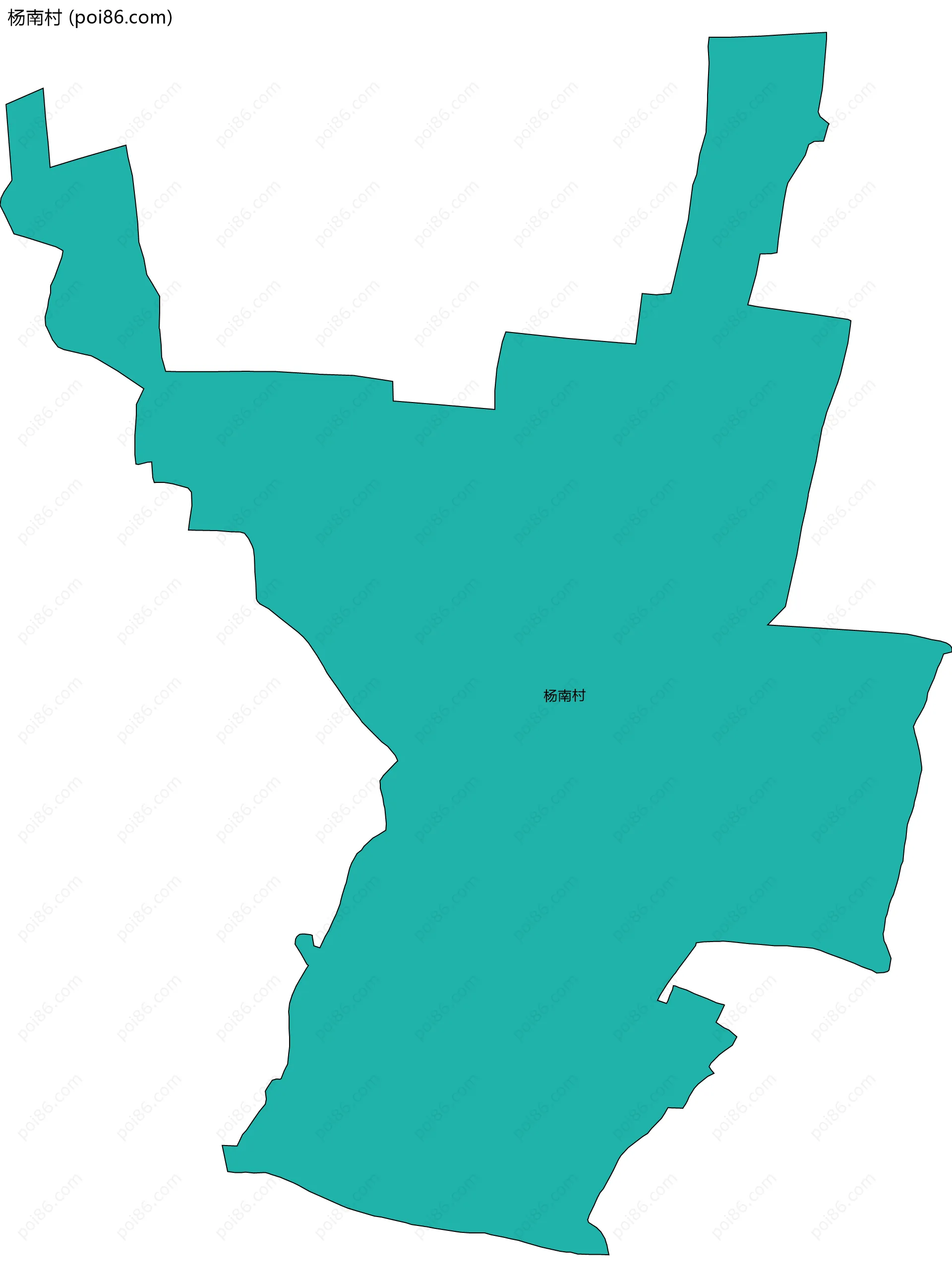 杨南村边界地图