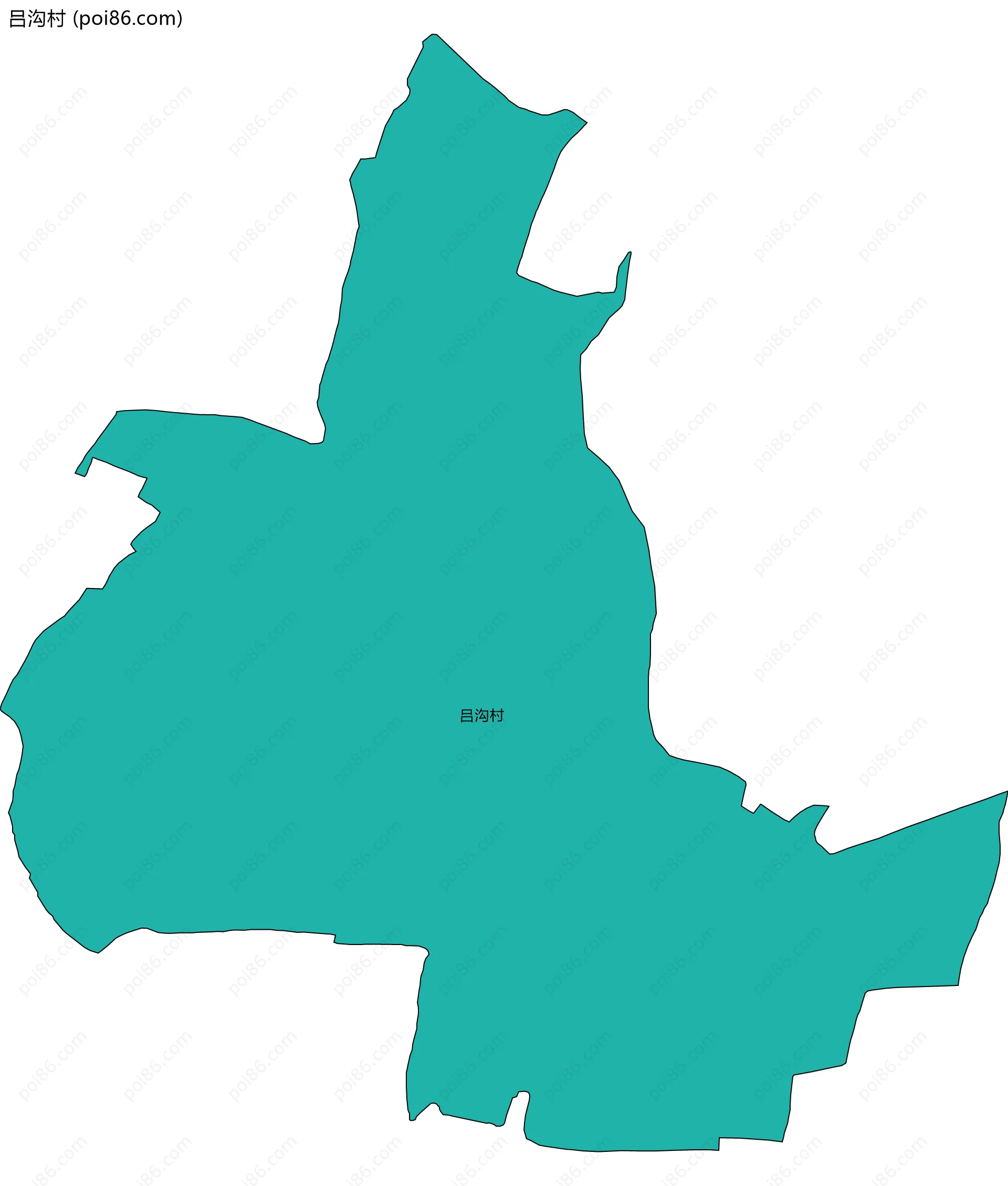 吕沟村边界地图