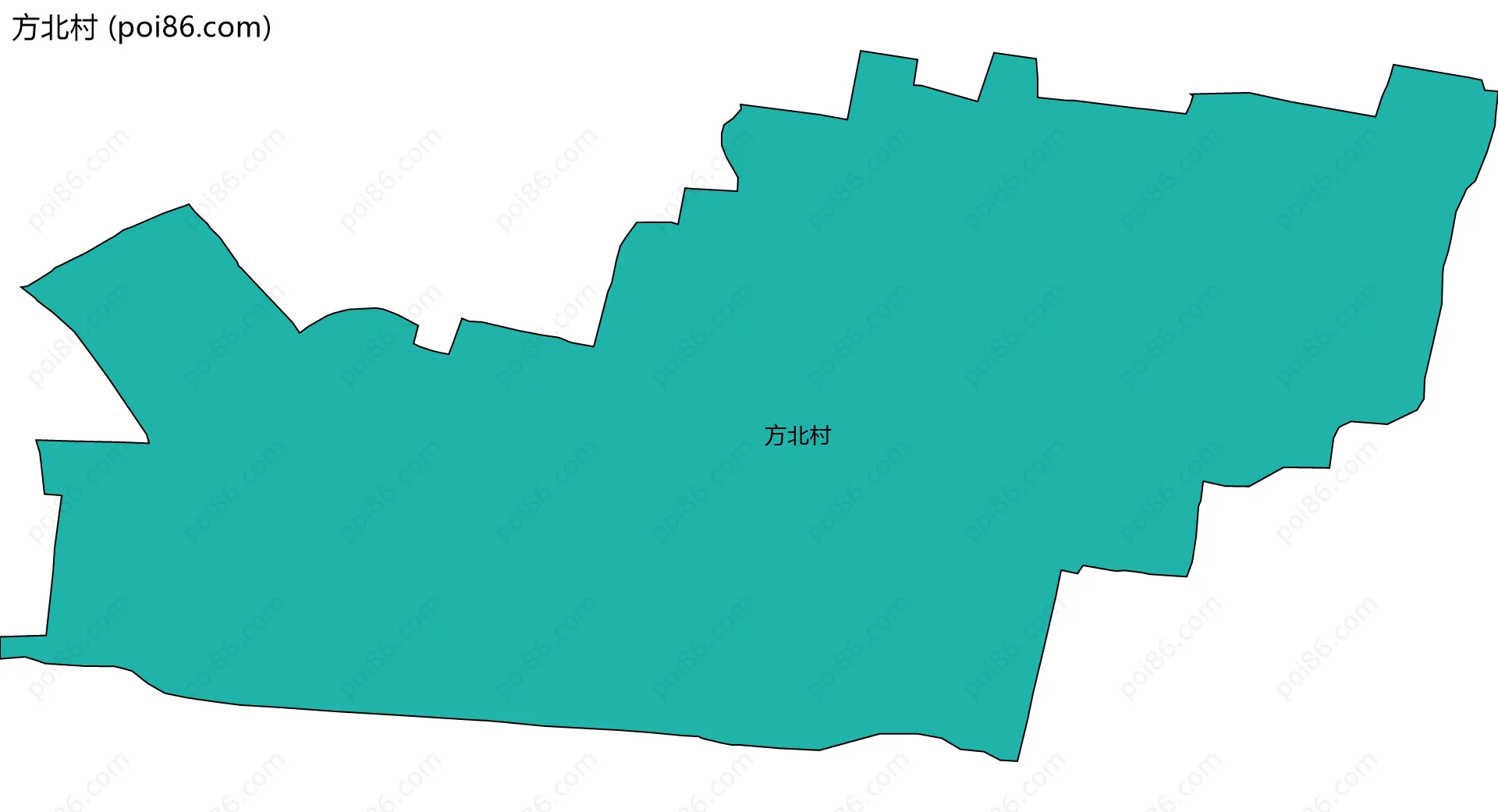 方北村边界地图